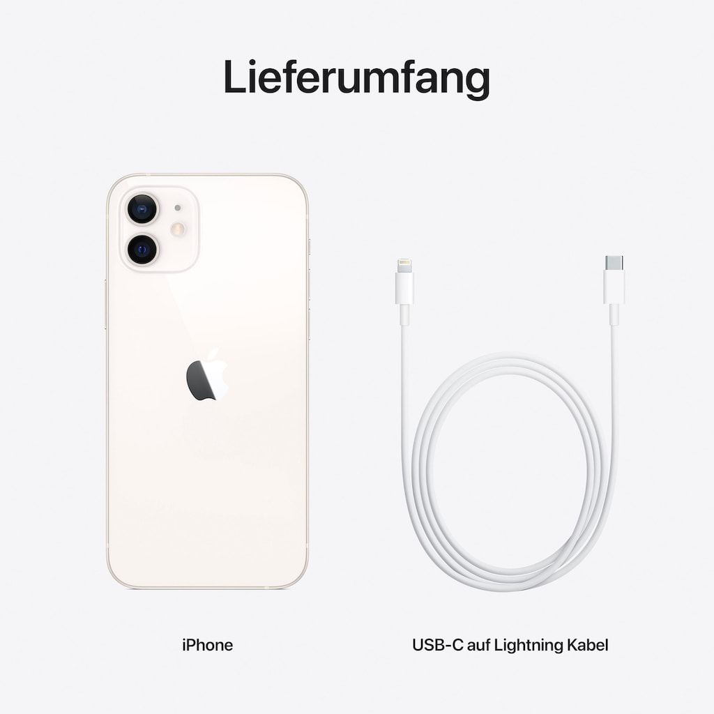 Apple Smartphone »iPhone 12 256GB«, weiß, 15,5 cm/6,1 Zoll, 256 GB Speicherplatz, 12 MP Kamera