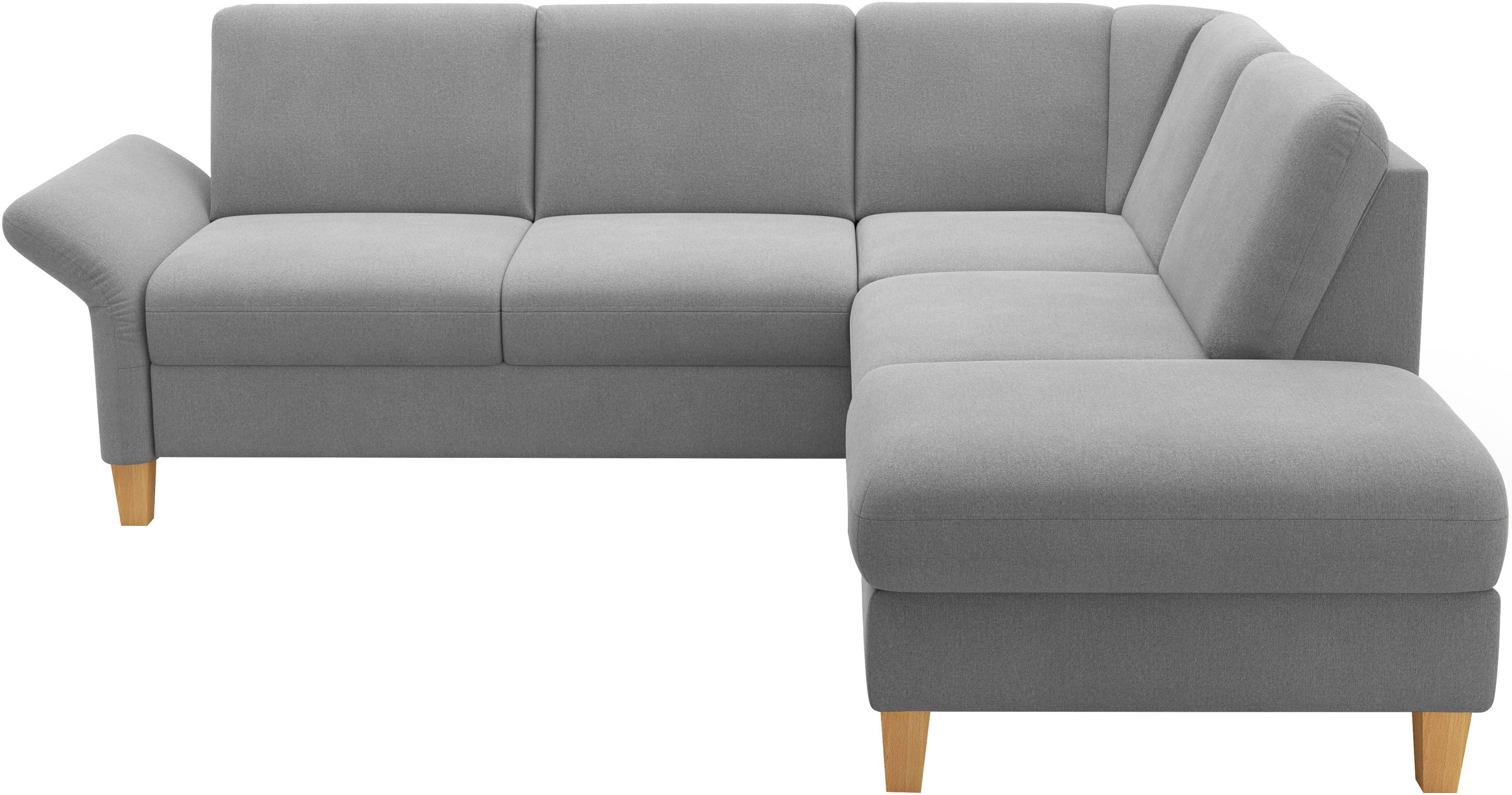 Home affaire Ecksofa »Rochelle«, wahlweise mit Armlverstellung, Klappbett mit Rollen & Bettkasten