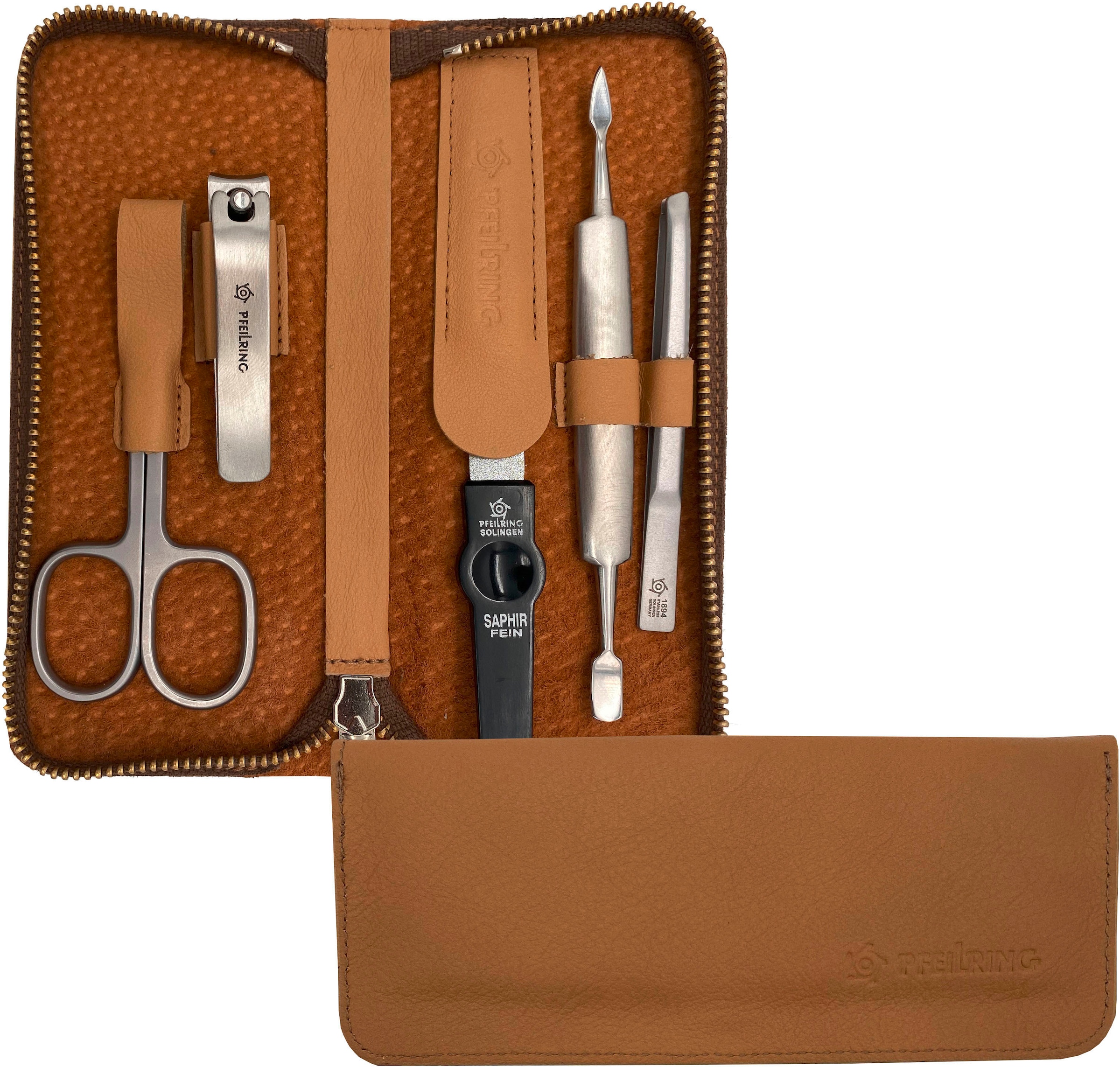 PFEILRING Maniküre-Etui Reißverschlussetui Nappaleder günstig online kaufen