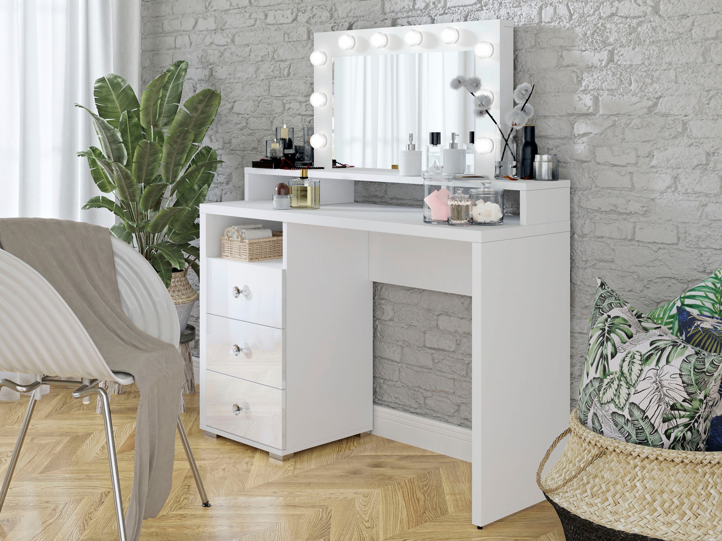 Home affaire Schminktisch »Diva Frisiertisch Hollywood Theater 120x136x40cm günstig online kaufen