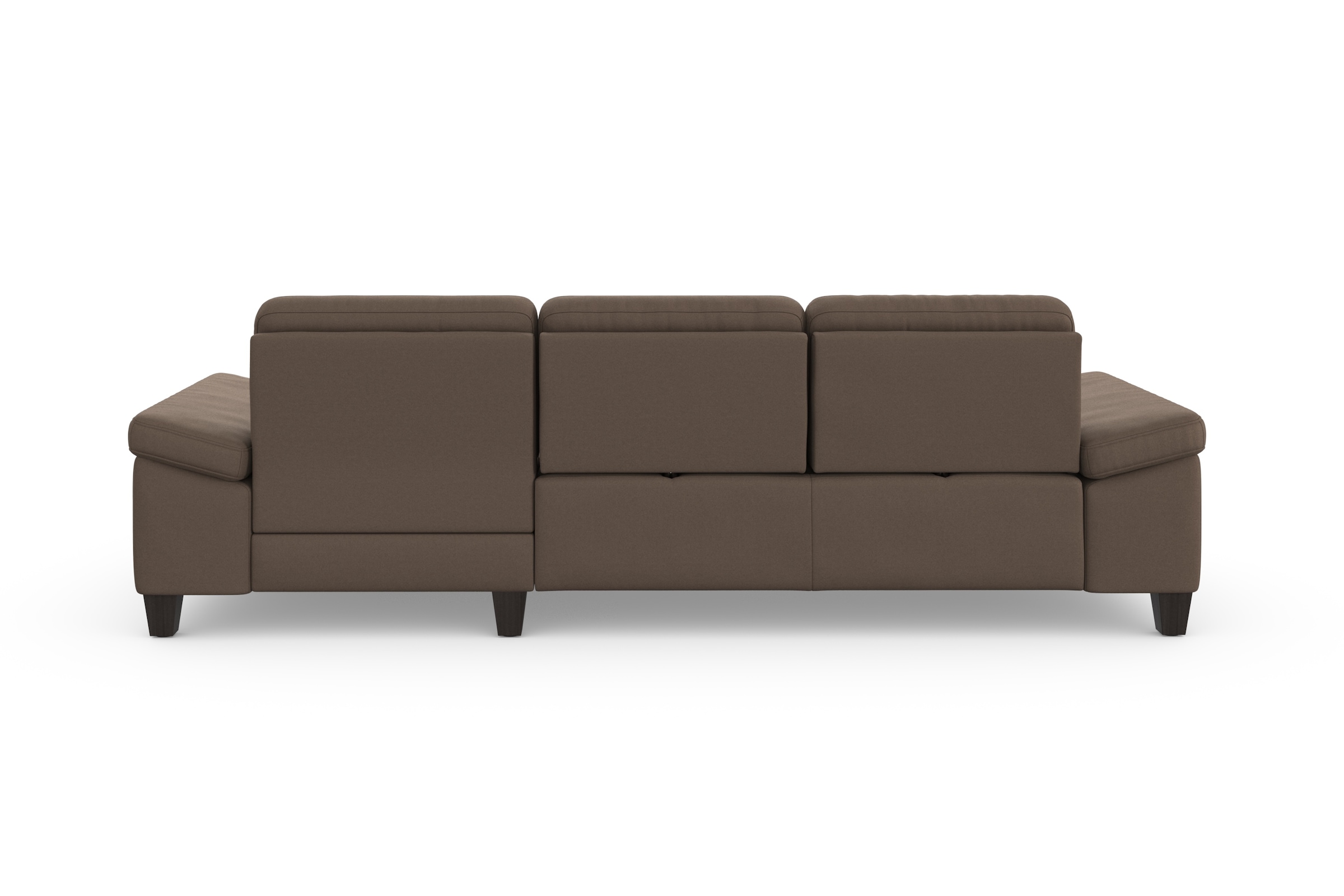 sit&more Ecksofa »Westham L-Form«, Recamiere, mit oder ohne Bettfunktion, Bettkasten, Füße wengefarben