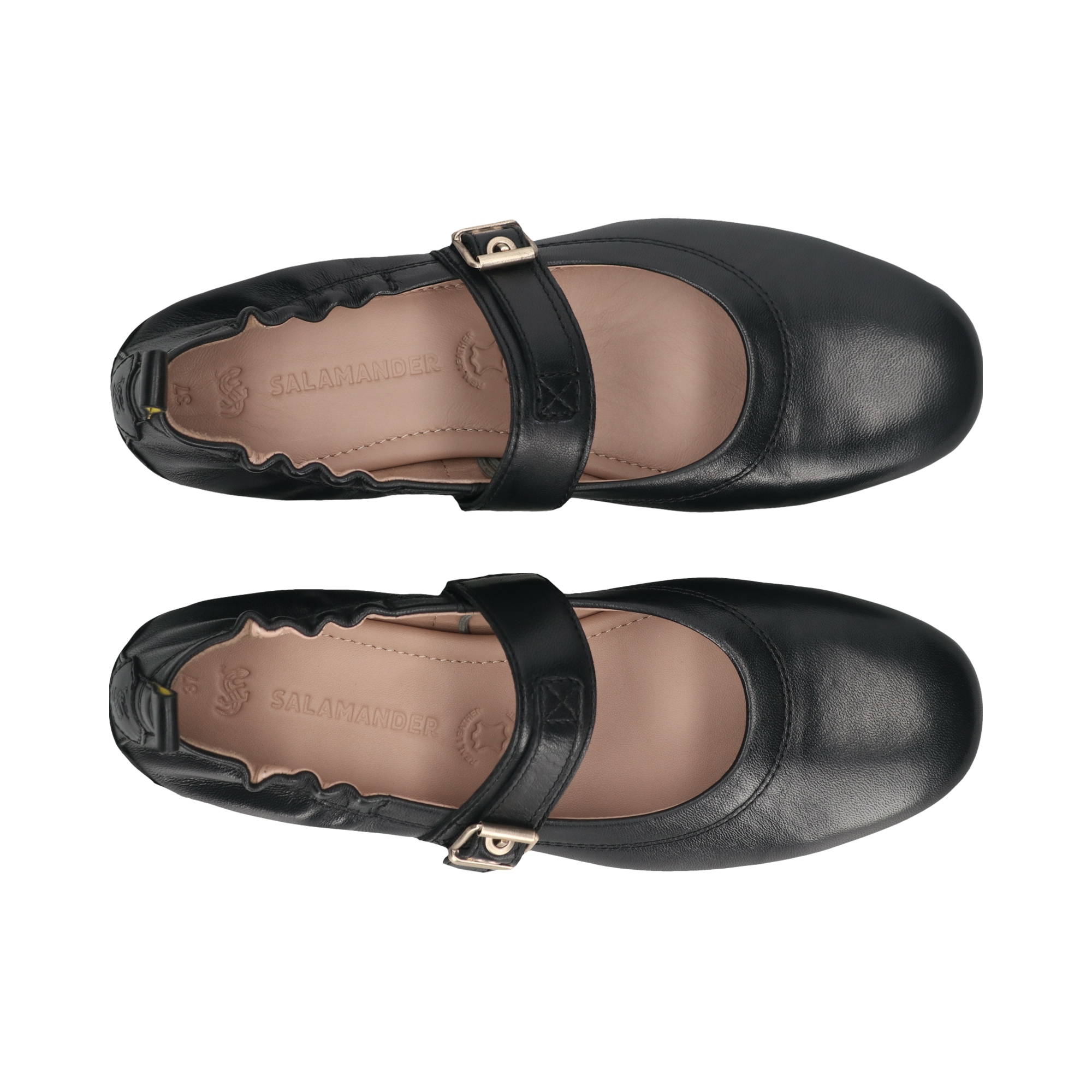 Salamander Ballerina  Halbschuh mit Klettverschluss mit aufgesetztem Riemchen