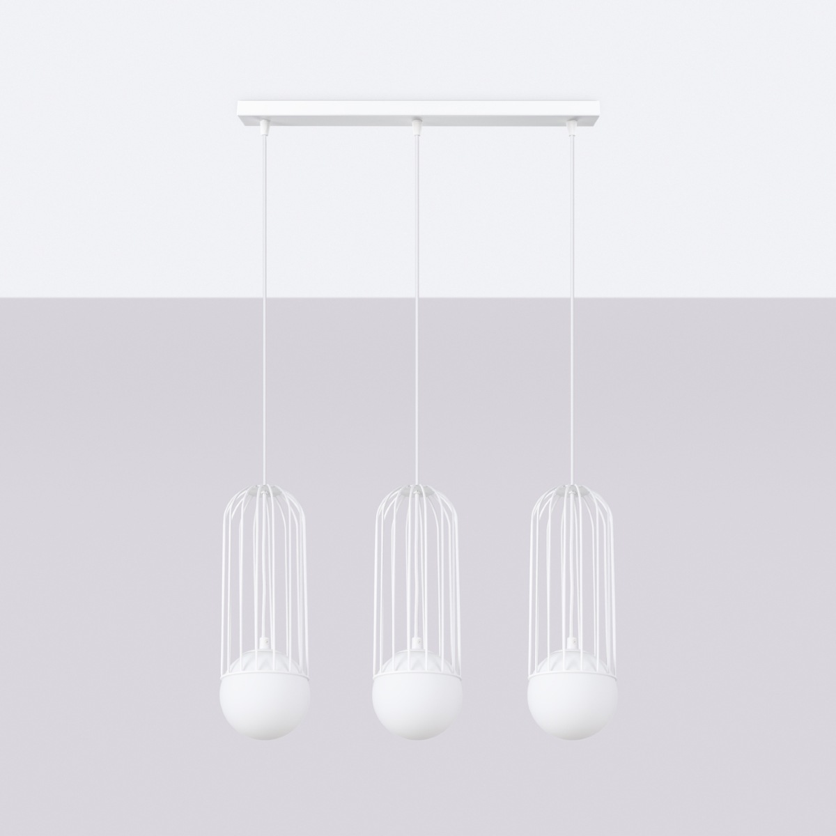 SOLLUX lighting Pendelleuchte »Pendelleuchte BRINA 3L Weiß«, 3 flammig, Leu günstig online kaufen