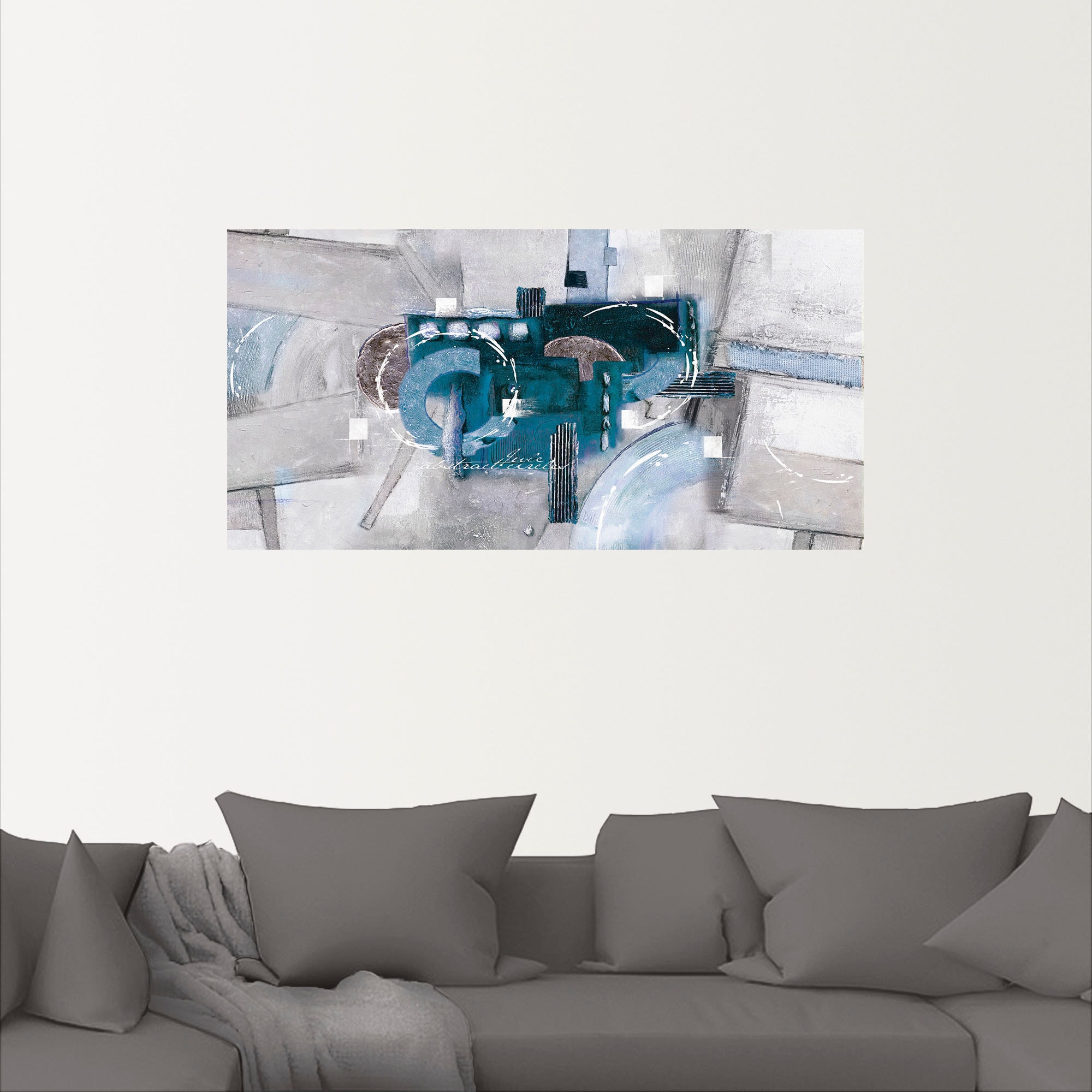 Artland Wandbild »Abstrakte blaue Kreise«, Gegenstandslos, (1 St.), als Alubild, Outdoorbild, Leinwandbild, Poster, Wandaufkleber
