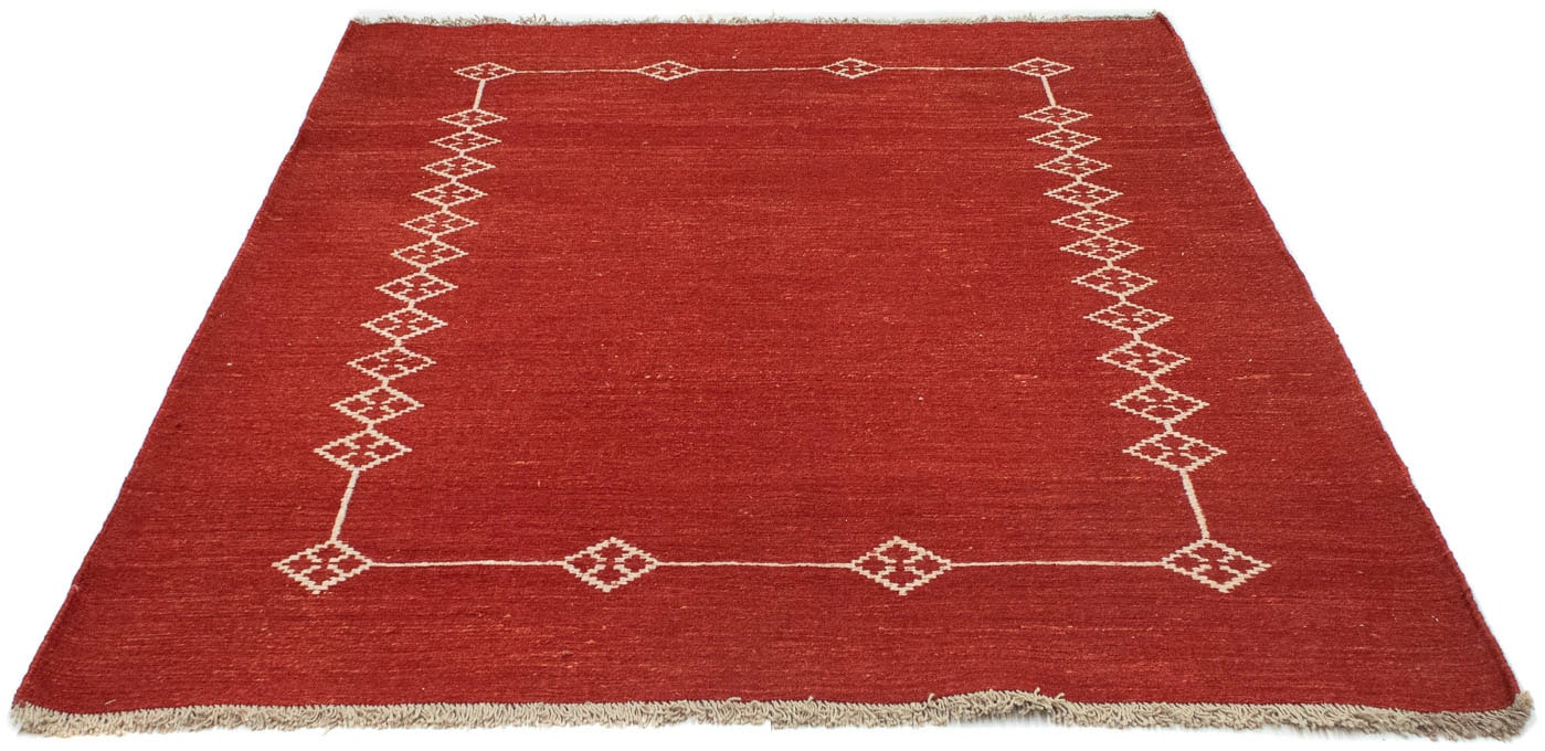 morgenland Wollteppich »Gabbeh Teppich handgeknüpft rot«, rechteckig, 18 mm günstig online kaufen