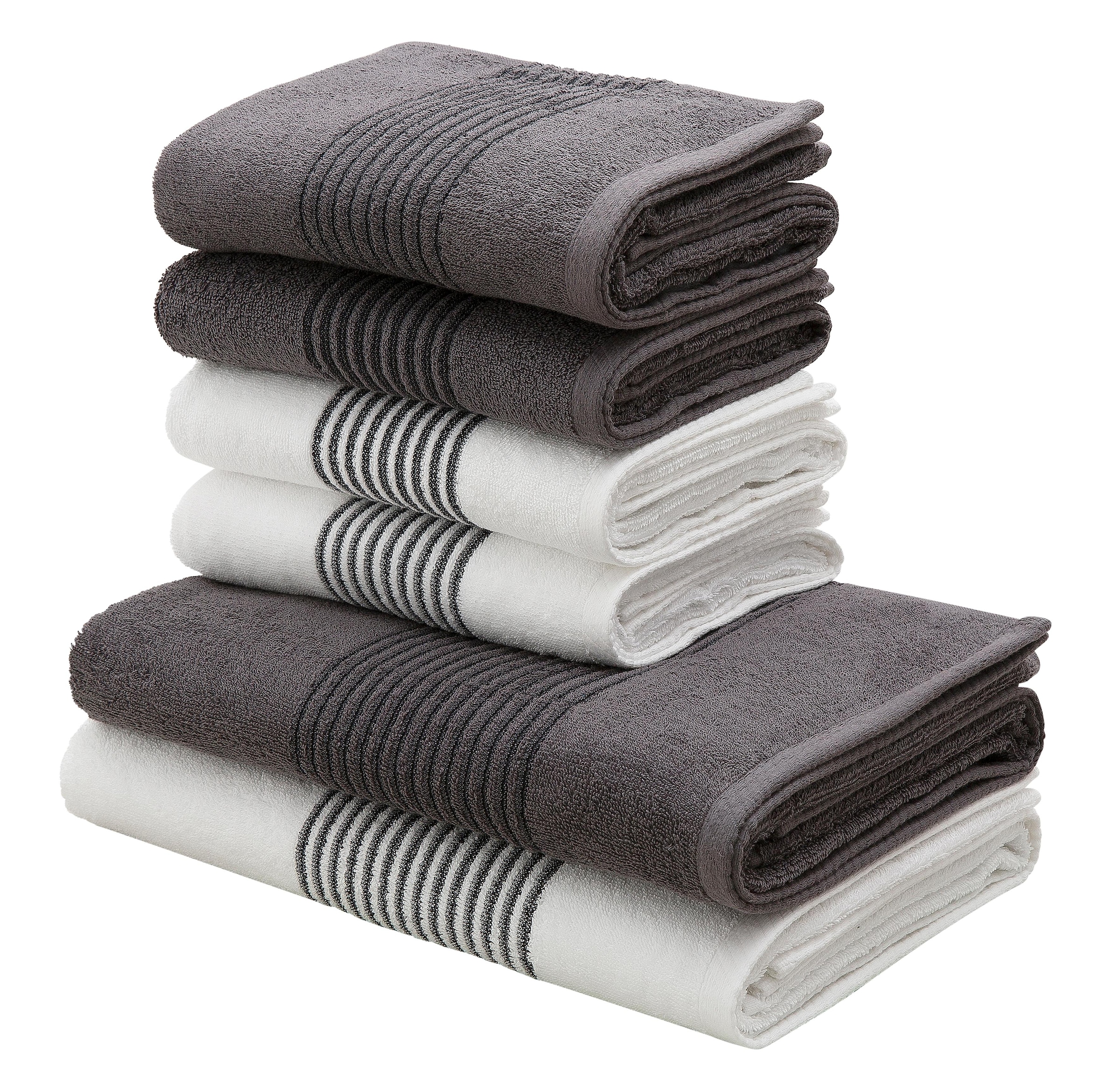 Bordüre, 100% Banani aus Set, »Jassen«, online gestreifter Handtuch Bruno Set Handtücher Set teiliges 6 Walkfrottee, 6 tlg., kaufen Baumwolle mit