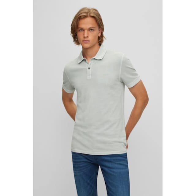 Poloshirt BOSS bestellen Logoschriftzug 10203439 dezentem der auf »Prime Brust 01«, ORANGE mit