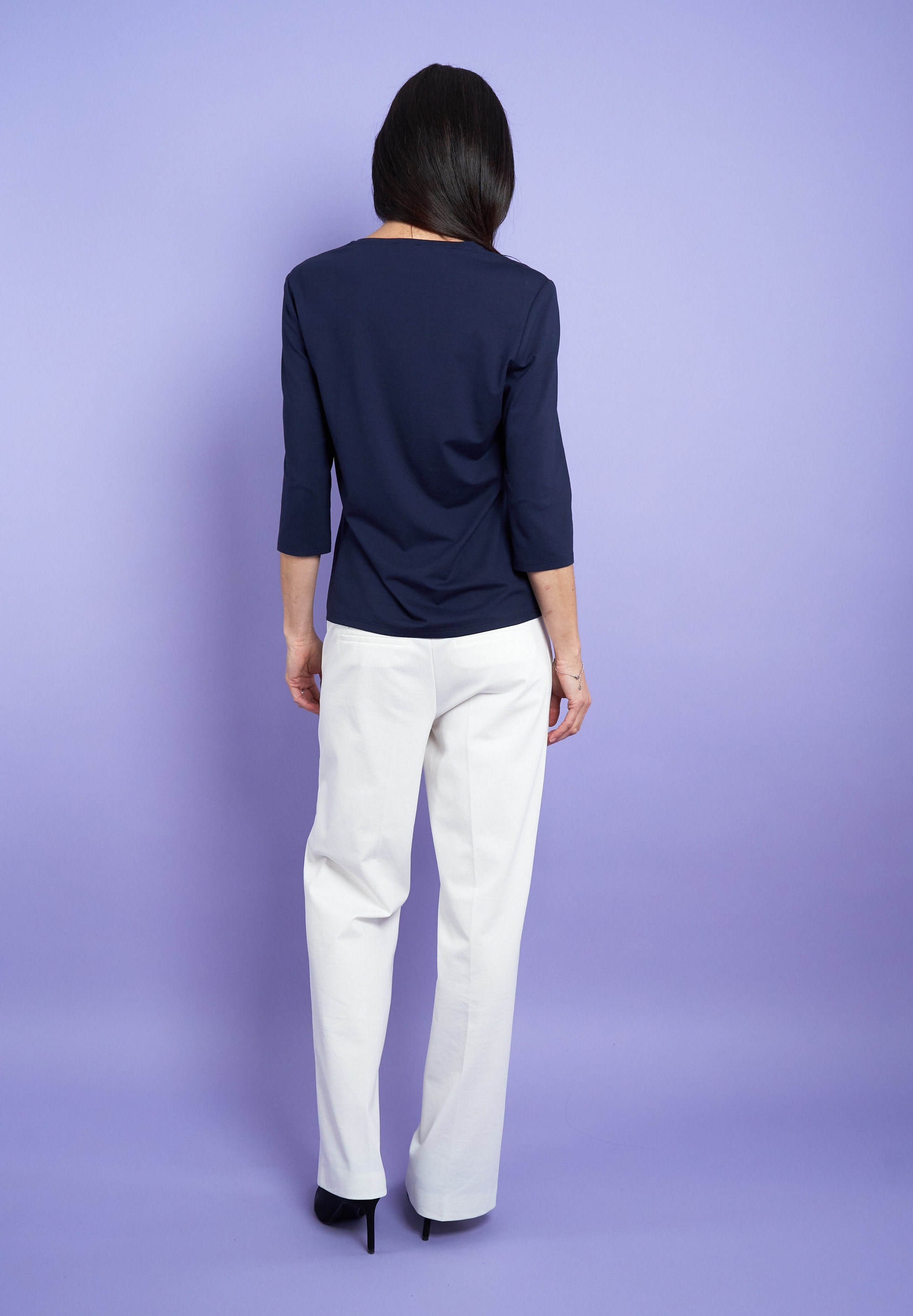 Seidel Moden 3/4-Arm-Shirt, mit Raff-Detail vorne - MADE IN GERMANY