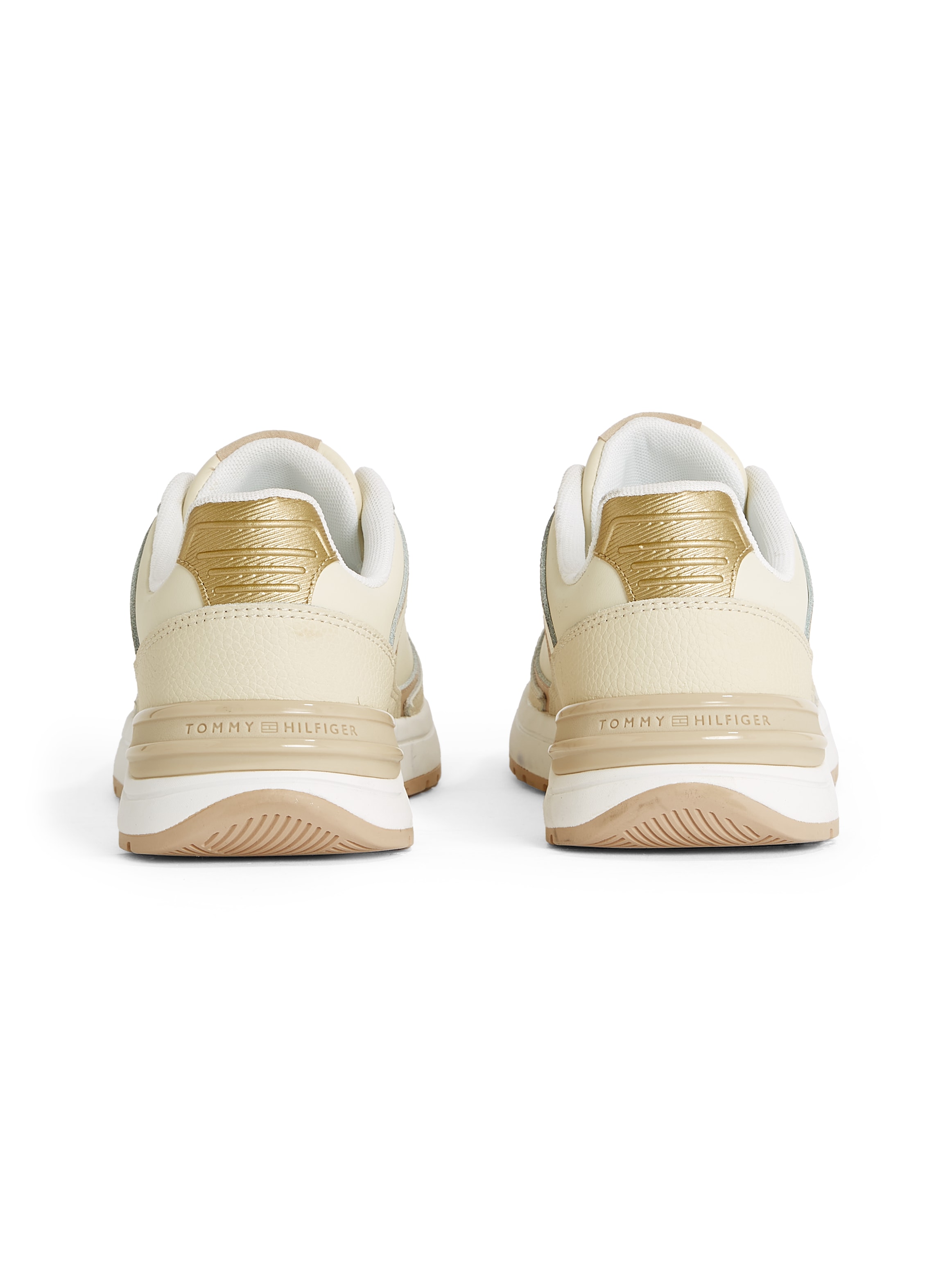 Tommy Hilfiger Keilsneaker »CASUAL FASHION RUNNER LTHR«, Freizeitschuh, Halbschuh, Schnürschuh mit Kontrastbesatz