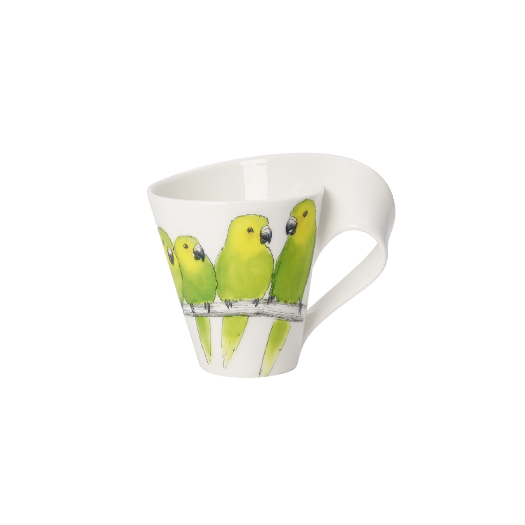 Villeroy & Boch Becher »Becher mit Henkel NewWave Caffè 300 ml weiß-grün« günstig online kaufen
