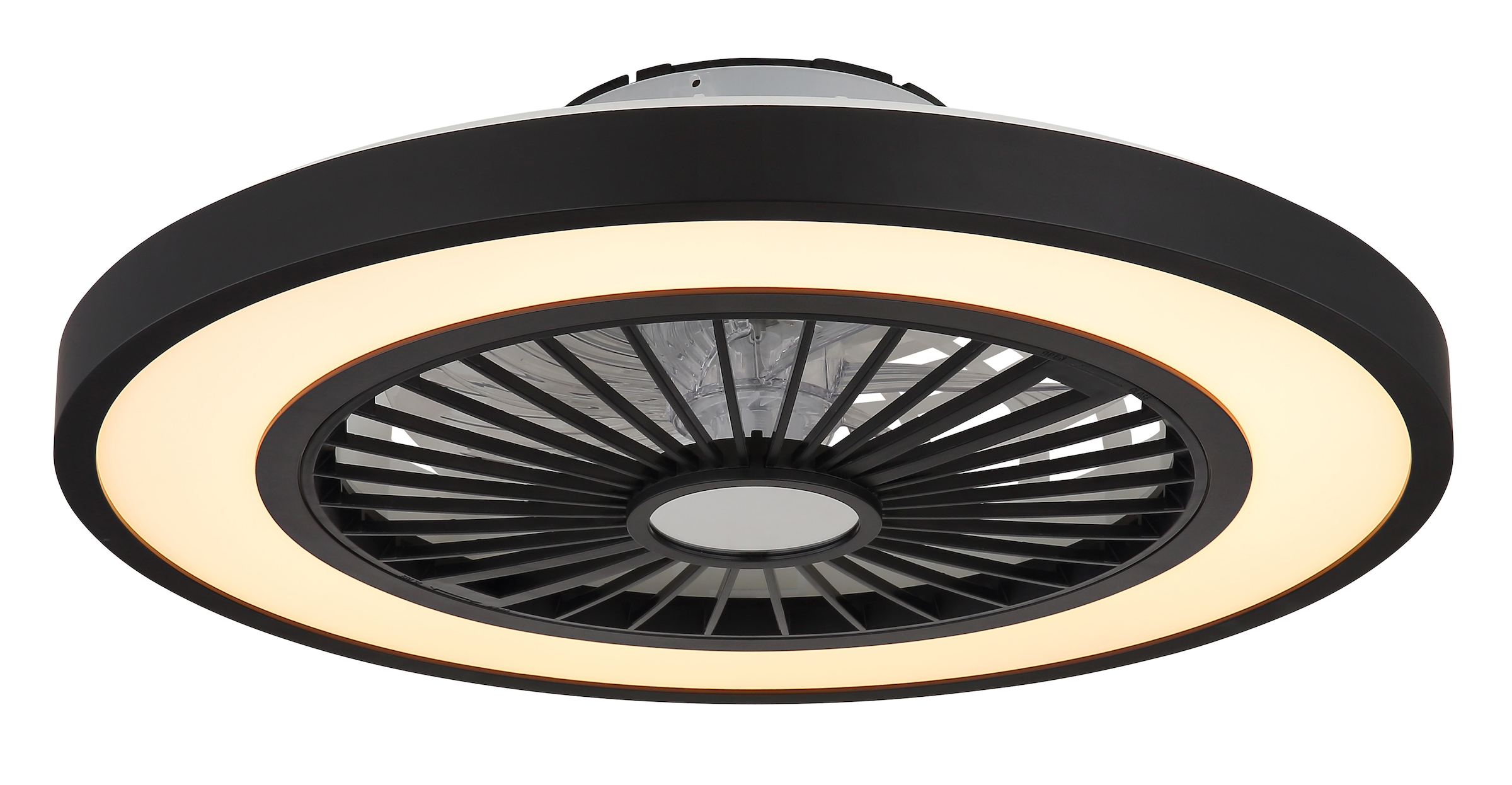 GLOBO LIGHTING Deckenleuchte »BLIZZAK«, Leuchtmittel LED-Modul | LED fest integriert, Deckenventilator Metall schwarz matt, LED