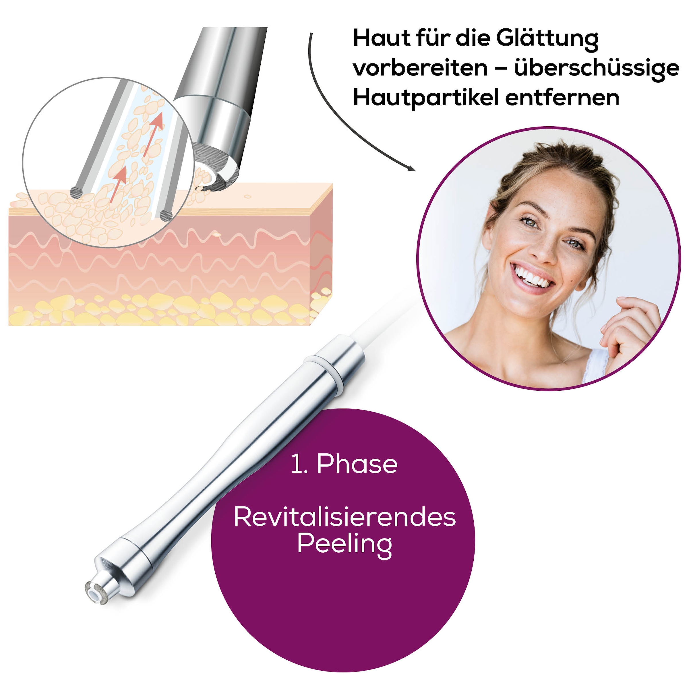 BEURER Mikrodermabrasionsgerät »FC 100 für ein revitalisierendes Peeling«, Mit 5 Intensitätsstufen und 3 hochwertigen Aufsätzen