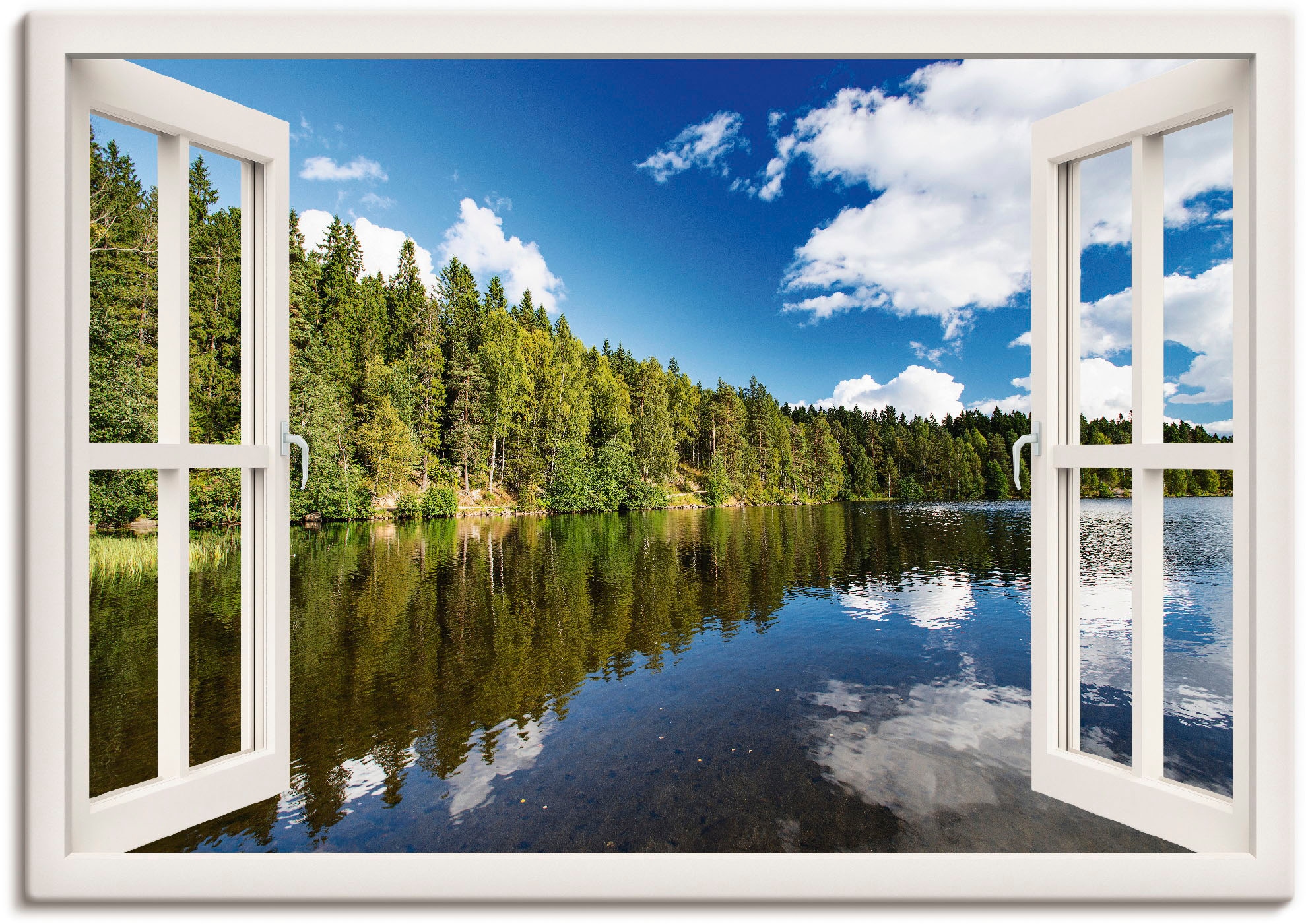 Artland Wandbild »Fensterblick Norwegische Landschaft« Fensterblick 1 Stk. günstig online kaufen
