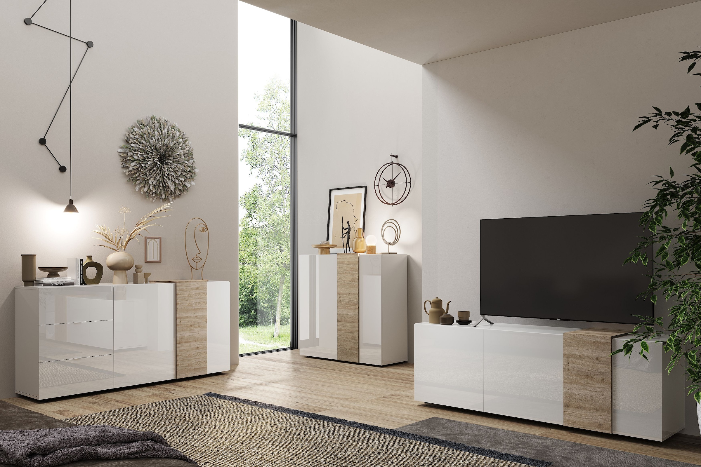 INOSIGN Highboard »Venus, Kommode«, Höhe 113 cm, Breite 121 cm