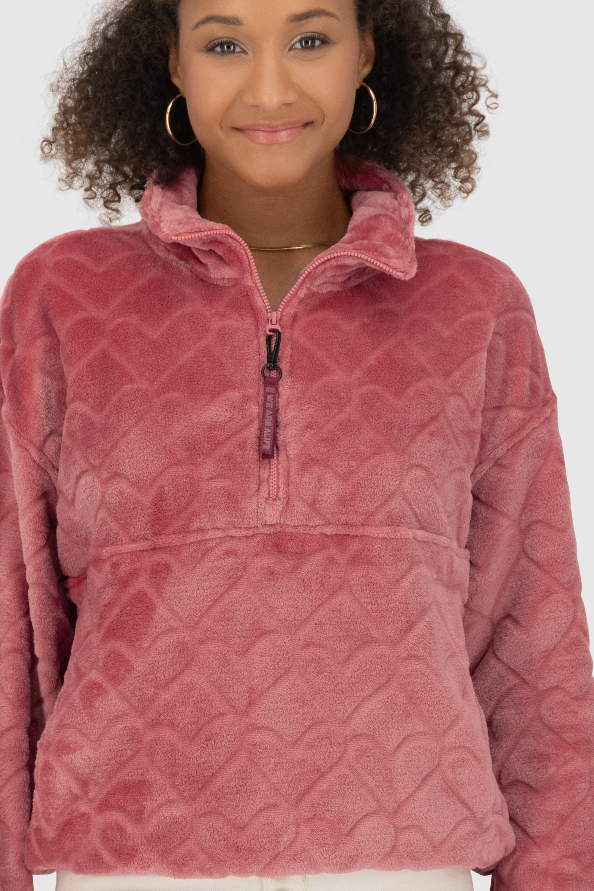 Alife & Kickin Sweatshirt »Damen LilianAK G«, Kuschliger Teddy Pullover mit zwei seitlichen Eingriffstaschen