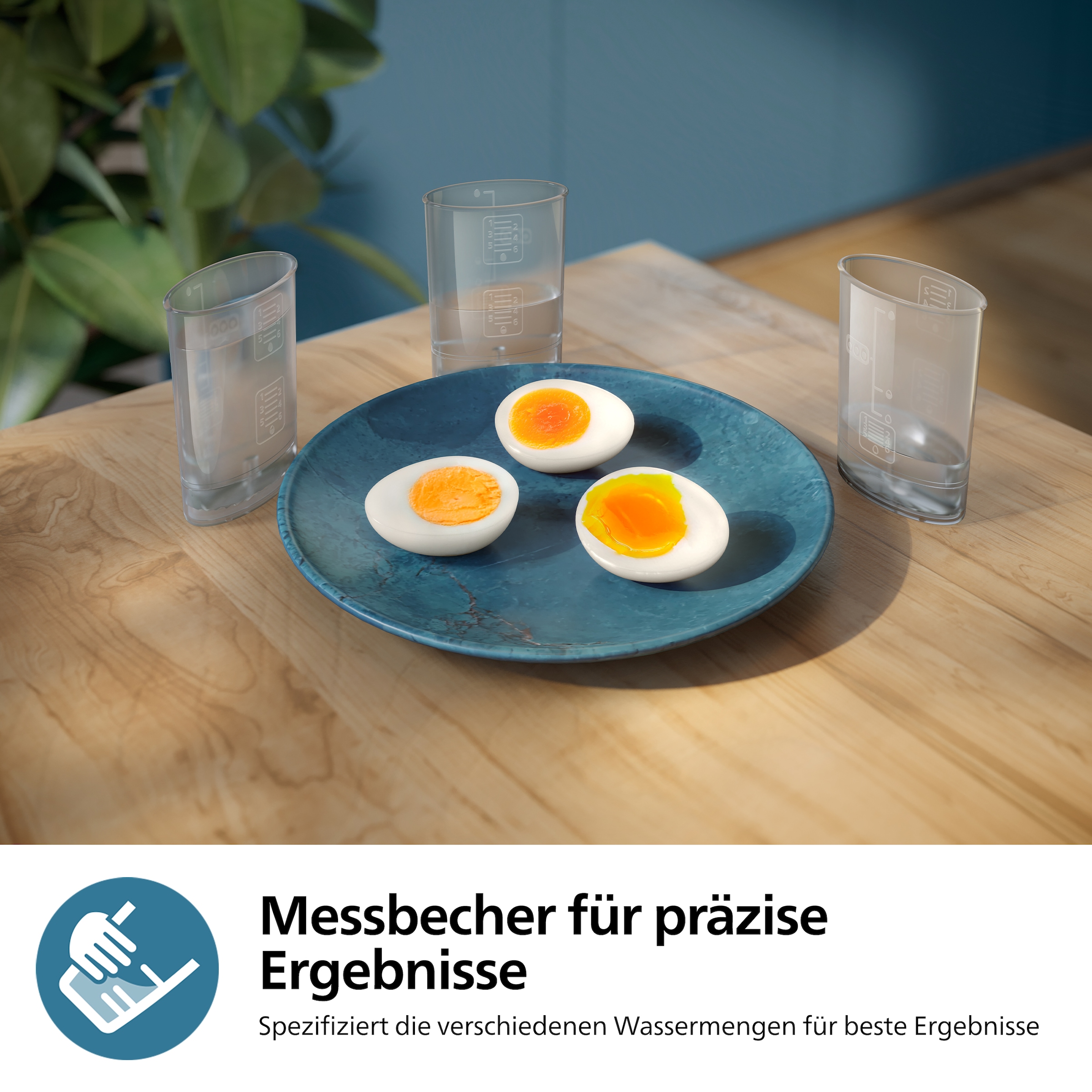 Philips Eierkocher »HD9137/90 3000 Series, Famieliengröße«, für 6 St. Eier, 400 W, mit dem Zubehör für pochierte Eier; verschiedene Kochstufen möglich
