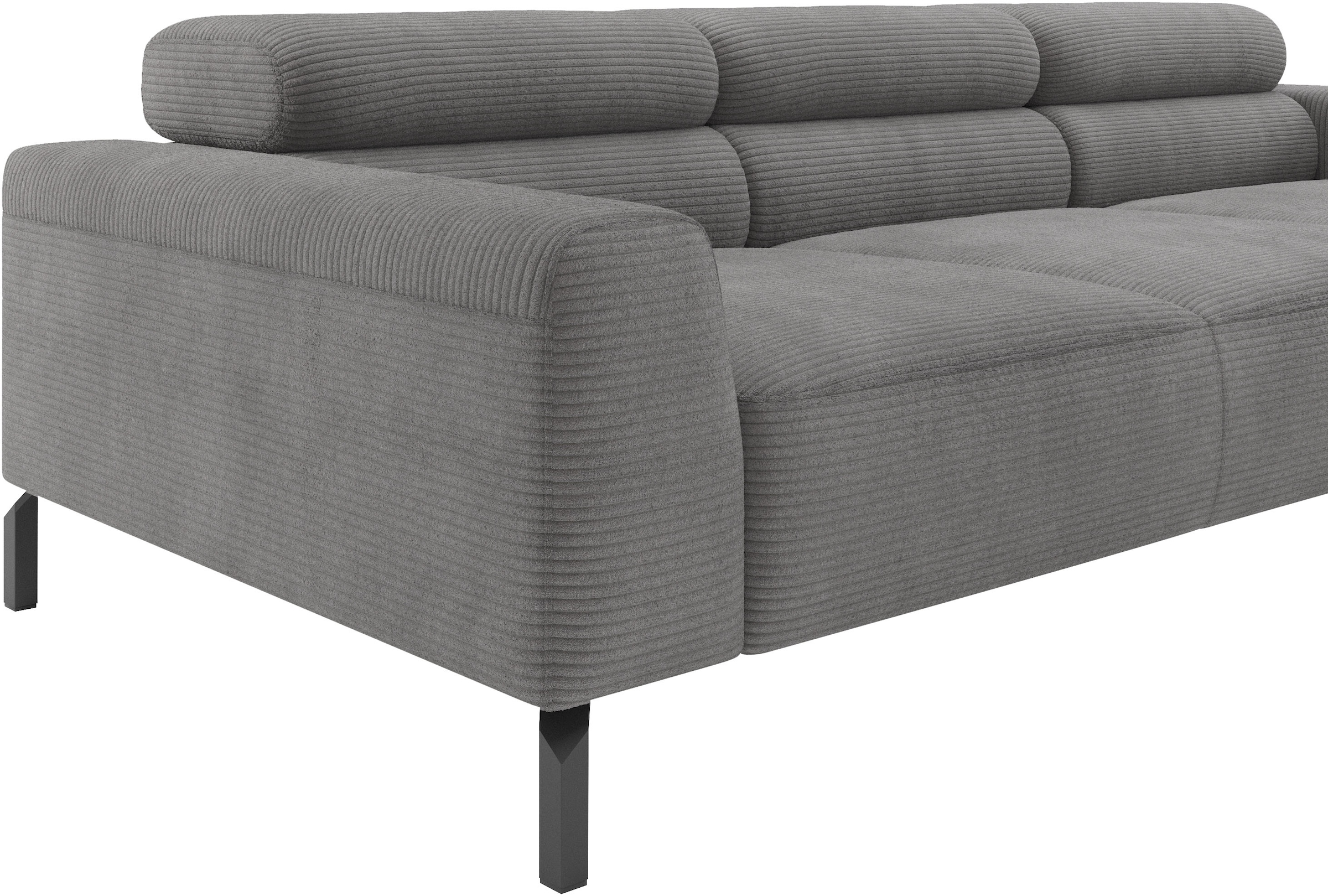 Home affaire Ecksofa »Ecksofa, L-Form,  incl. Kopfteilverstellung, Breite 258 cm« wahlweise elektrische Sitztiefenverstellung