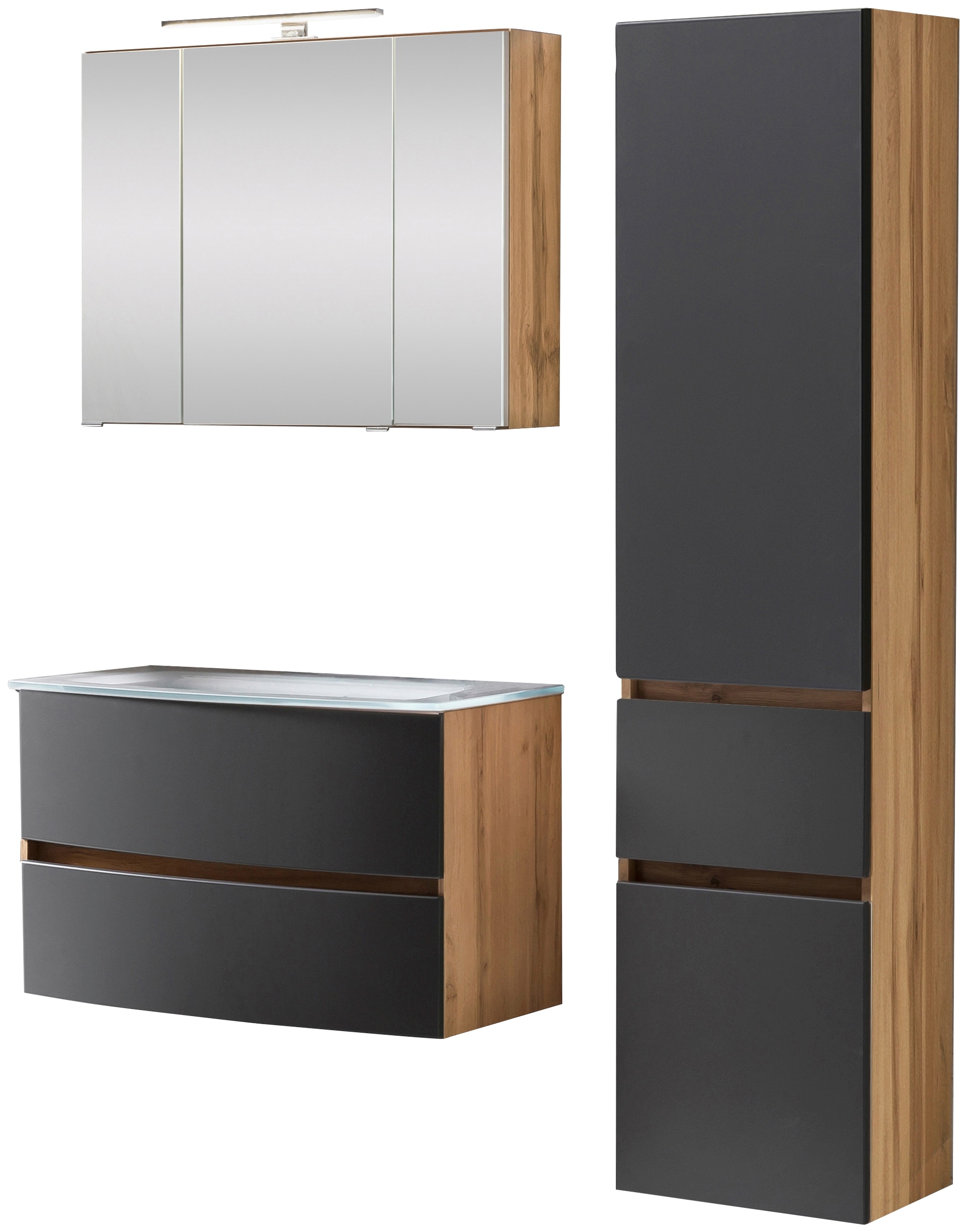 welltime Badezimmer-Set »Kaunas« Set, 3 Stk. tlg. günstig online kaufen