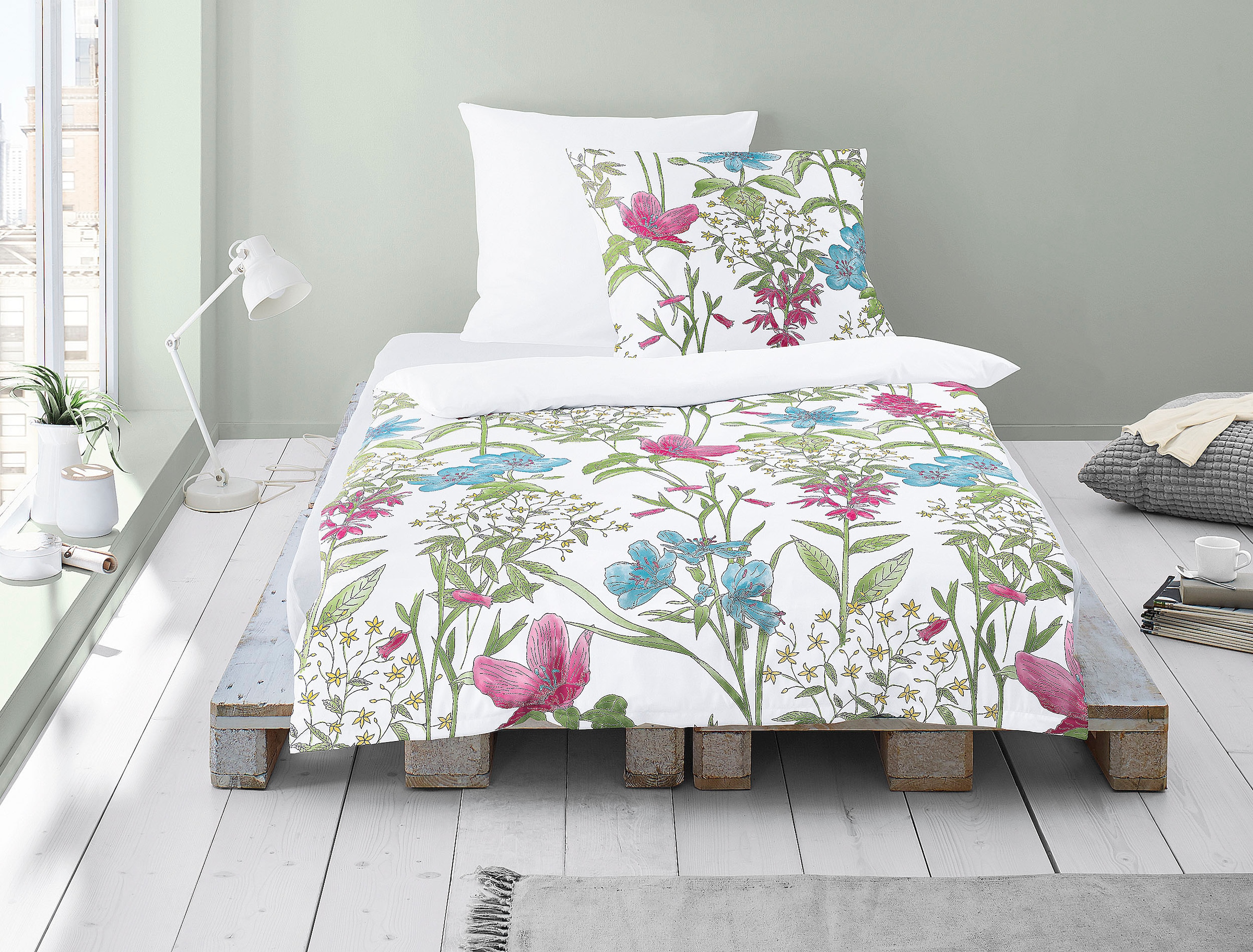 Irisette Wendebettwäsche »Sol-K 8199«, mit freundlichem Blumenmotiv