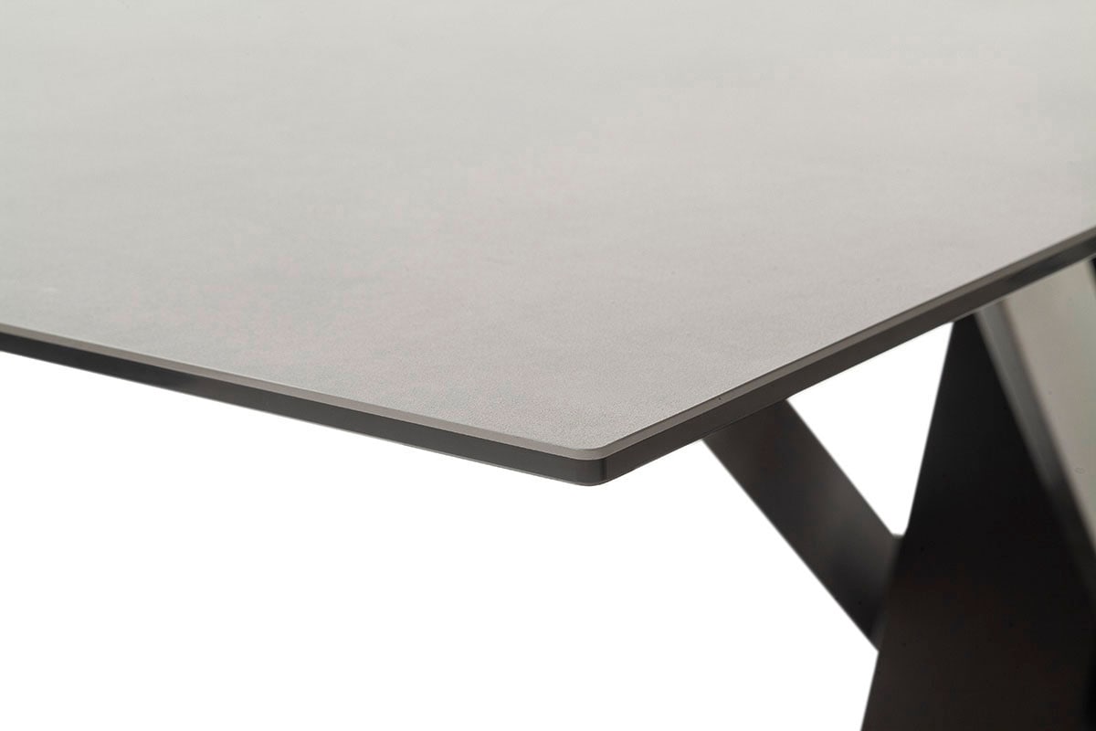 MCA furniture Esstisch »MASSARO Tisch mit Säule 160-210 cm«, (Einzelstück), Keramik, Metall, Synchronauszug, ausziehbar, 6-8 Pers.