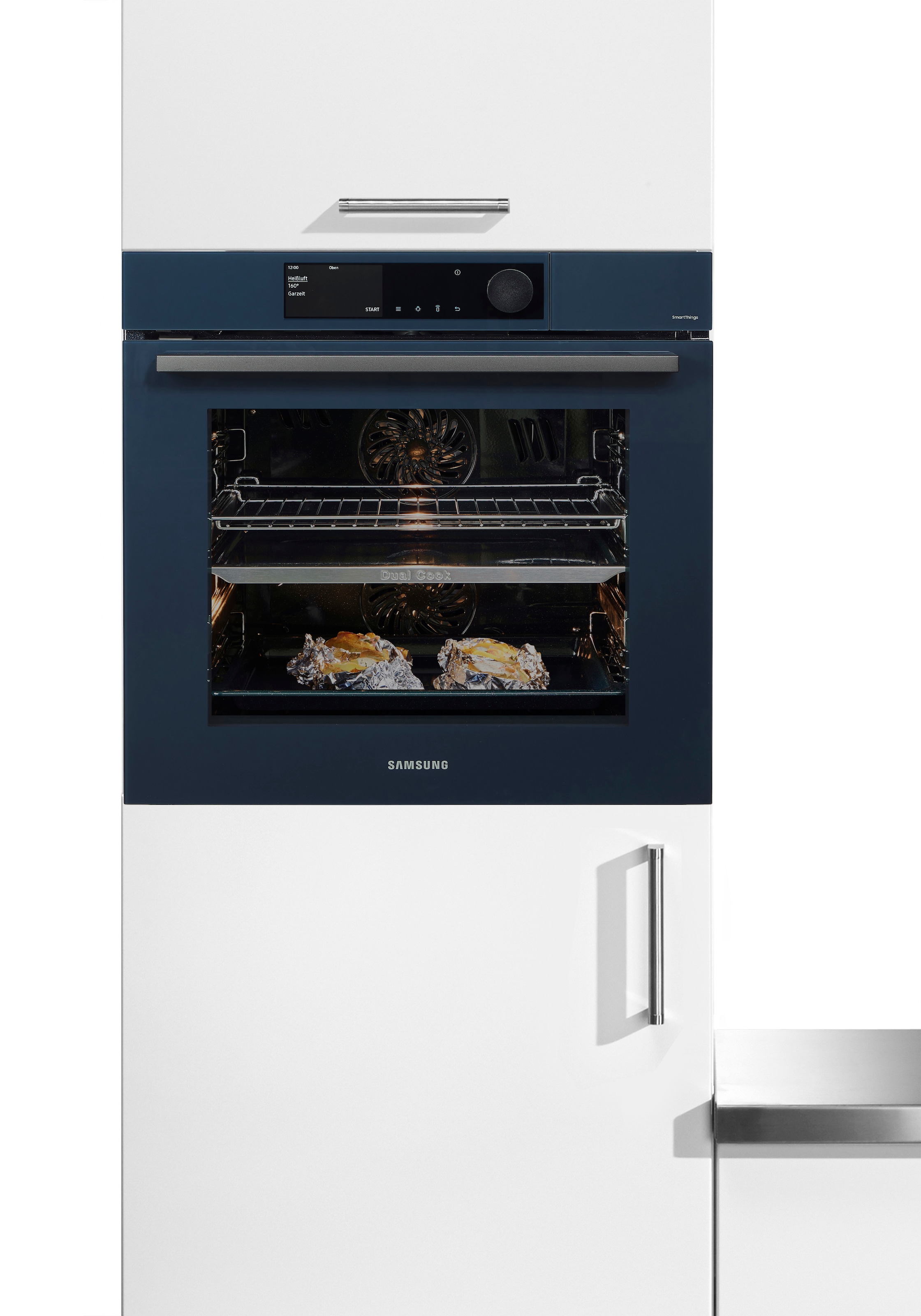 Samsung Pyrolyse Backofen NV7600B »NV7B6675CDN«, mit 1-fach-Teleskopauszug, Pyrolyse-Selbstreinigung, Dual Cook – Ein Ofen. Zwei Garräume. Maximale Flexibilität.