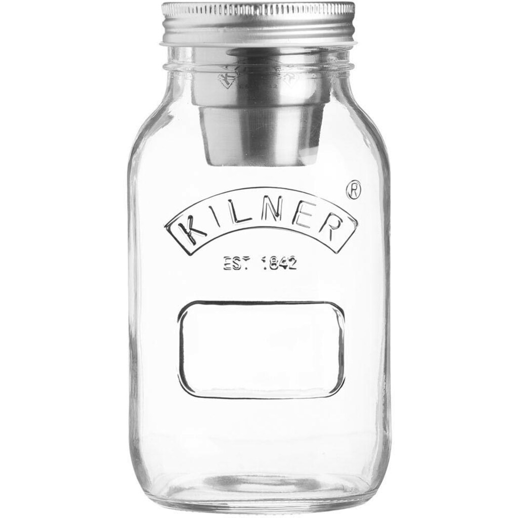 KILNER Vorratsglas »Snack on the Go«, (Set, 3 tlg., 1 x Vorratsglas, 1 x Becher, 1 x Konservendeckel)