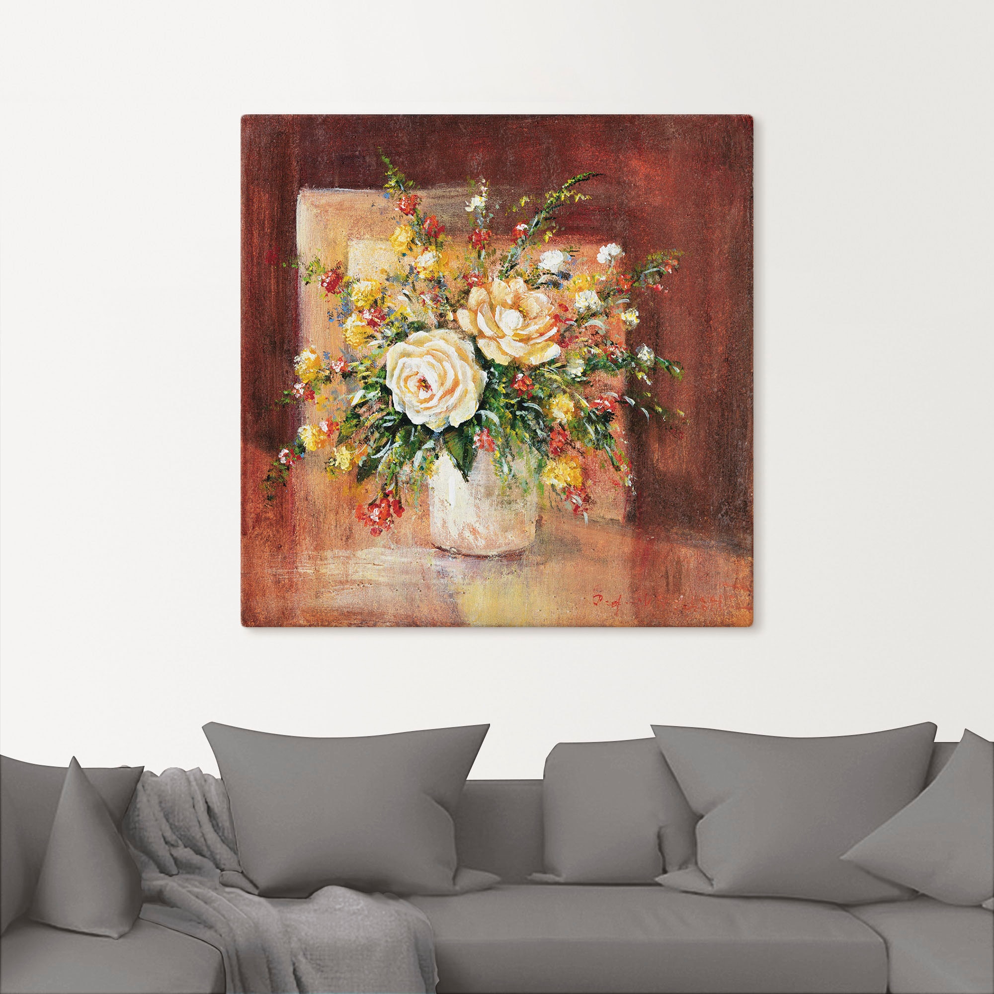 Artland Wandbild »Spanische Blumen II«, Blumen, (1 St.), als Leinwandbild, Wandaufkleber in verschied. Größen