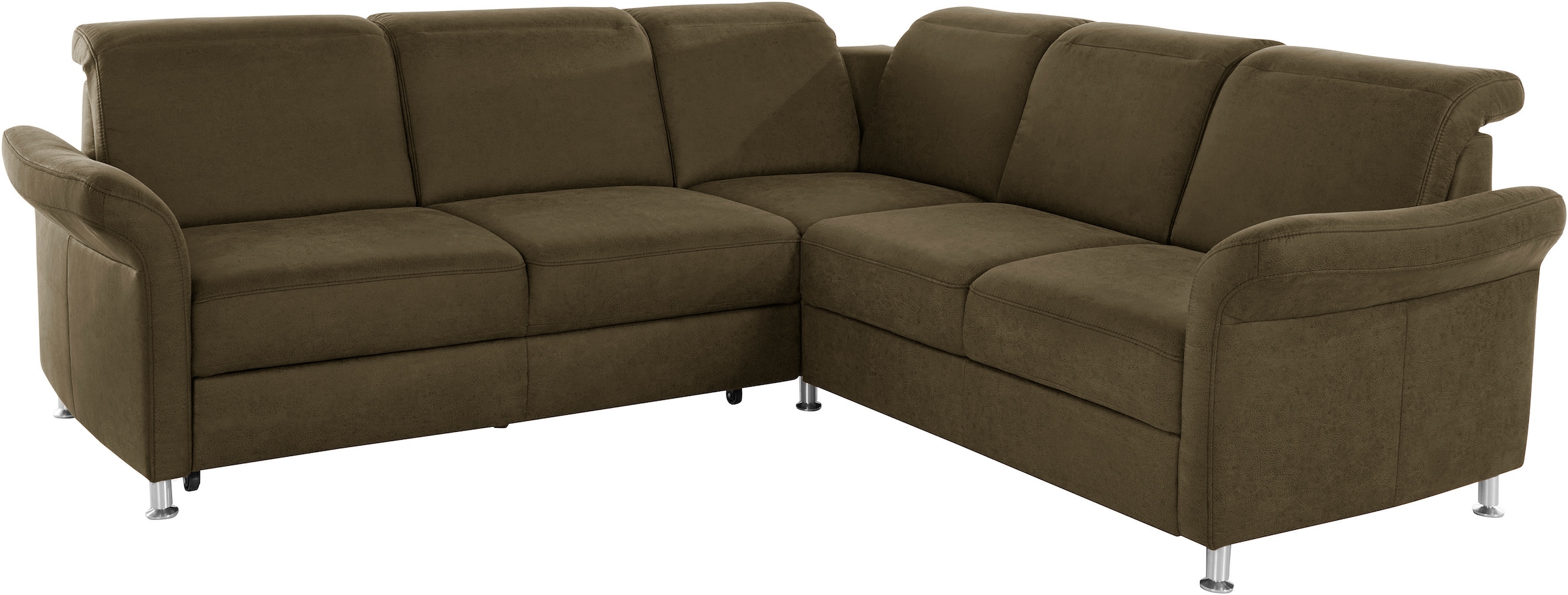 sit&more Ecksofa »Darwin L-Form«, inklusive Federkern, wahlweise mit Kopfteilverstellung, Bettfunktion