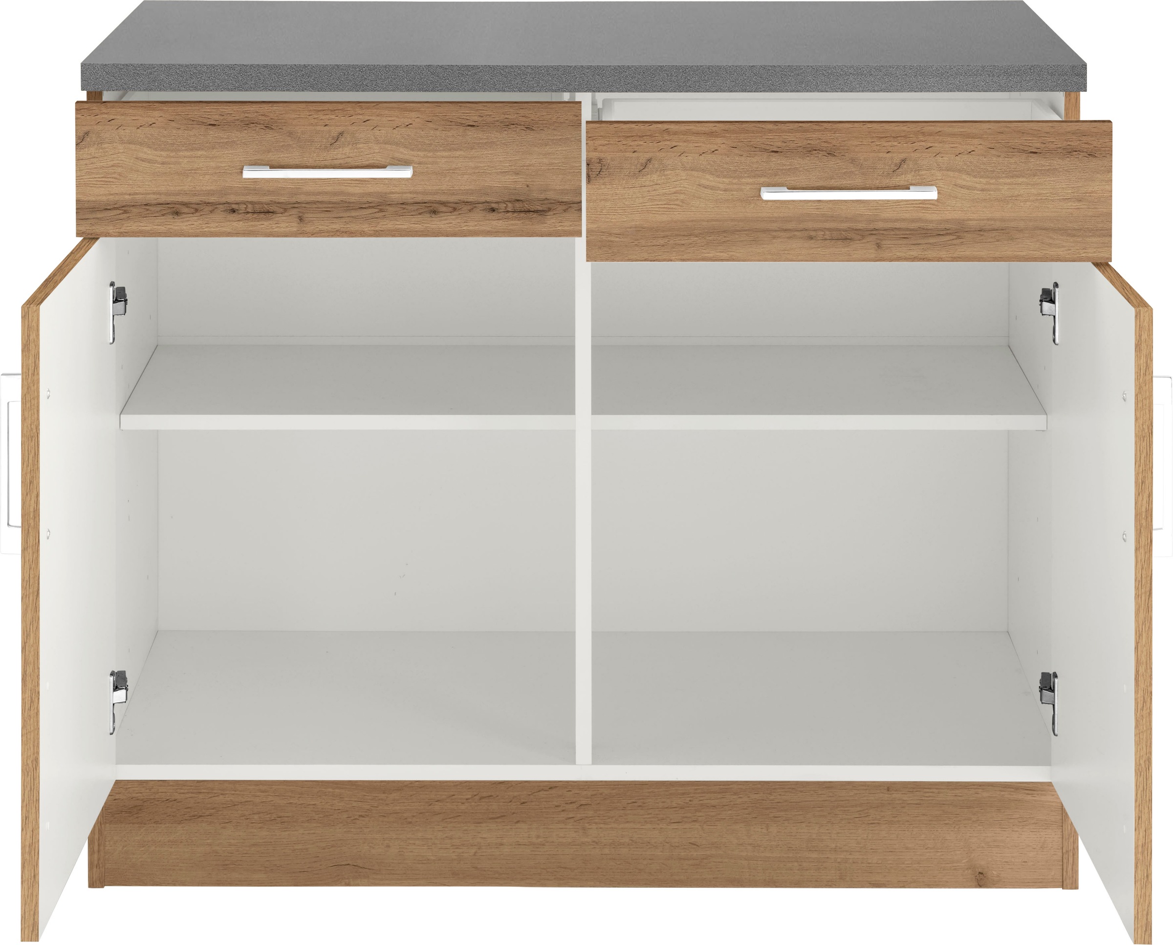 KOCHSTATION Unterschrank »KS-Colmar« 100 cm, mit Metallgriff, für viel Stauraum