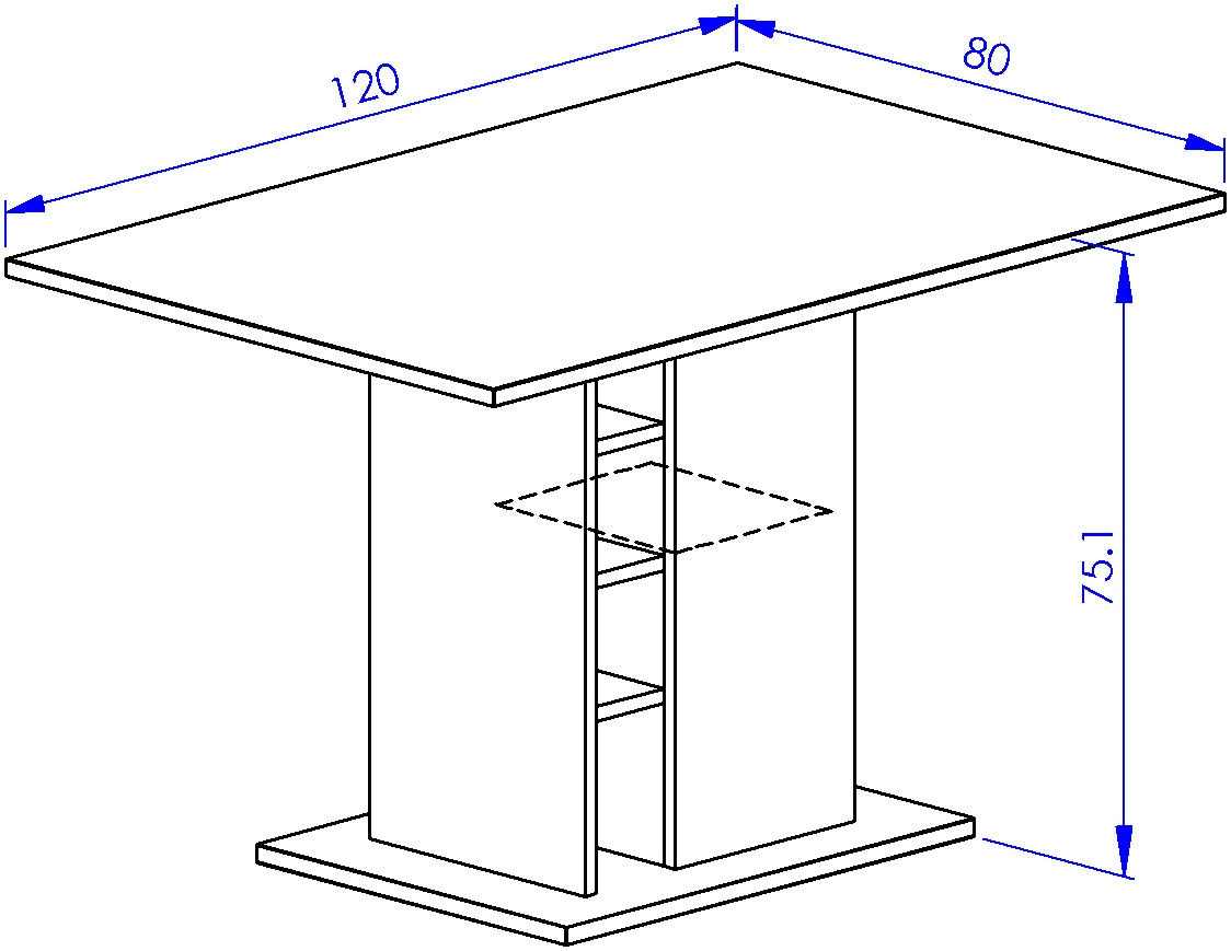 Gami Esstisch »Belford« Ein Tisch mit Stauraum