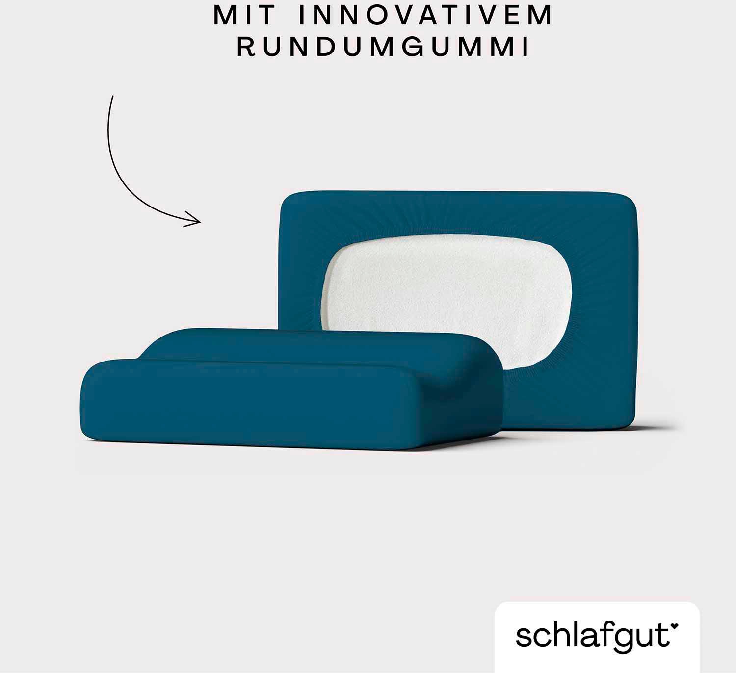 Schlafgut Kissenbezug »Pure flexibler Kissenbezug für Nackenstützkissen«, (1 St.), Bio-Baumwolle mit Elasthan, mit Gummizug, bügelfrei