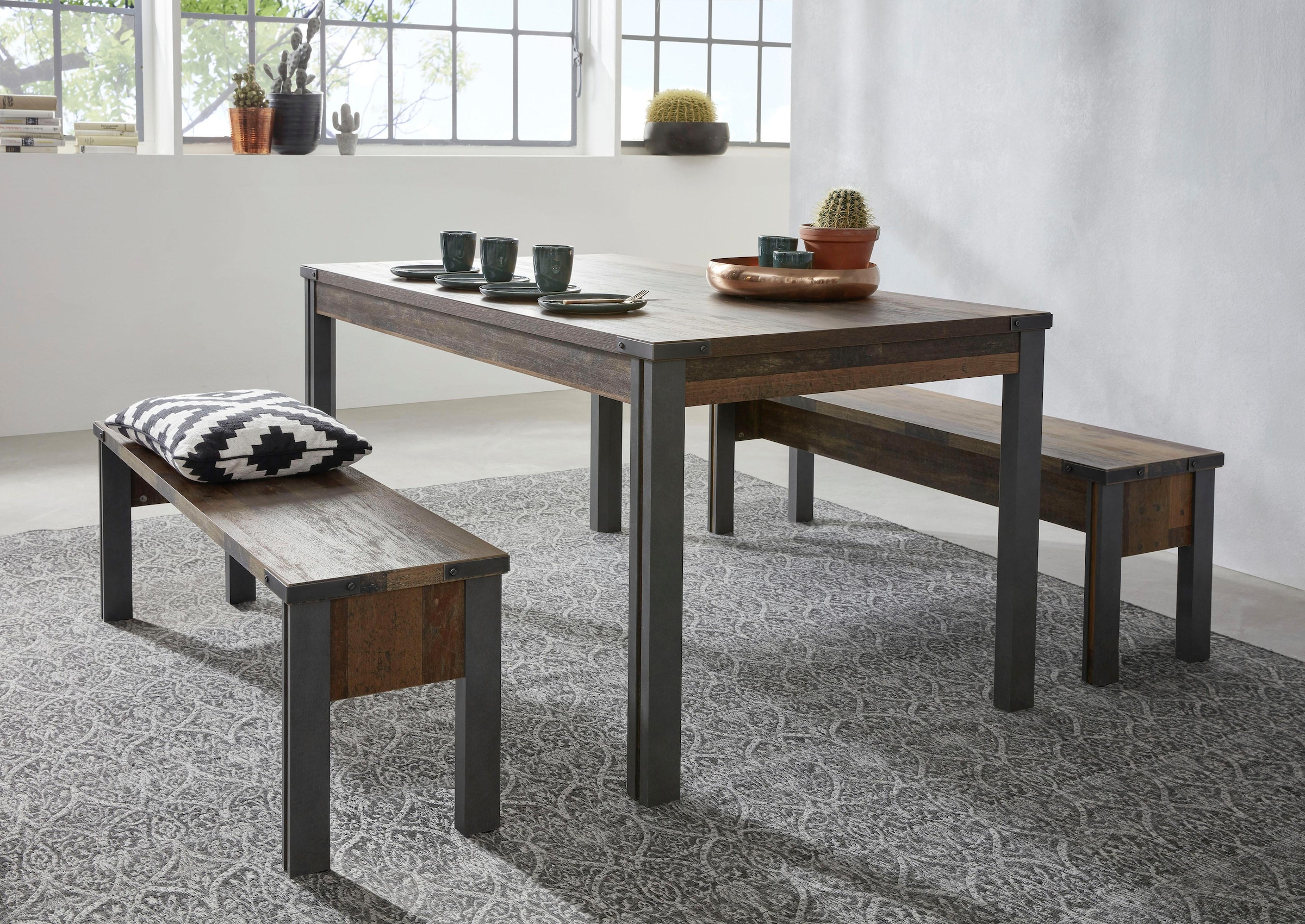 Home affaire Sitzbank »Bristol«, Esszimmerbank mit Platz für 2 Personen - (B/T/H) 140/35/44 cm
