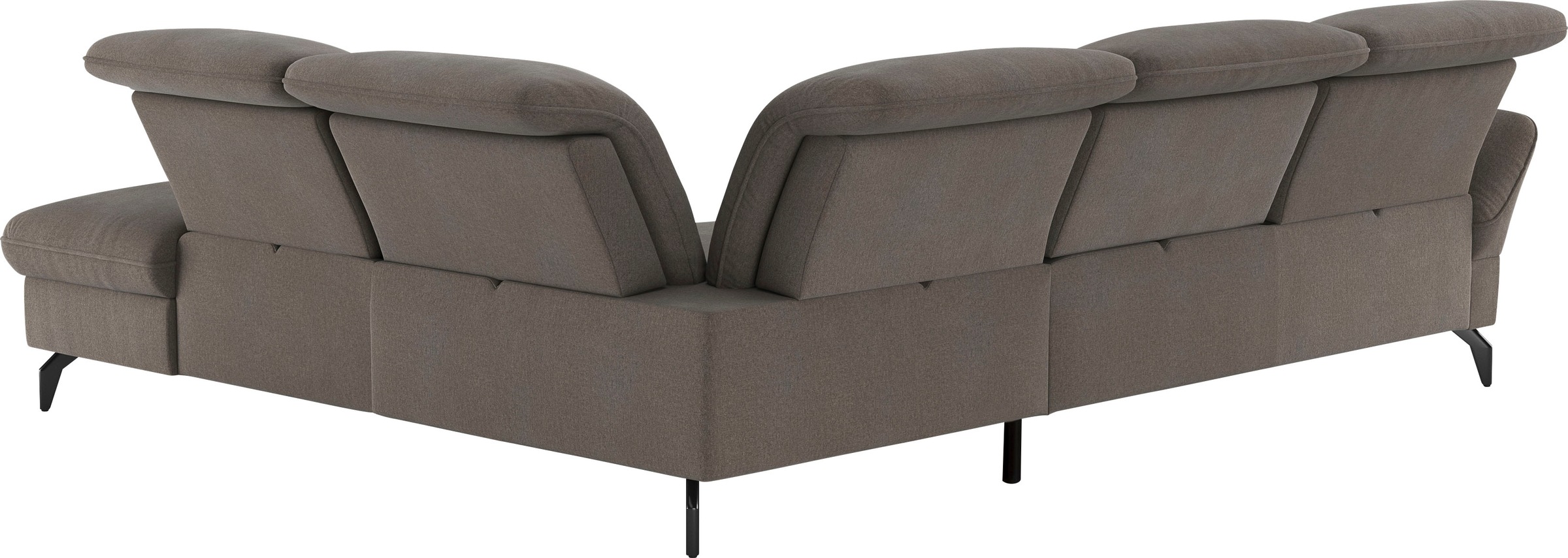 sit&more Ecksofa »Leandro L-Form«, Wahlweise mit Bett-, Kopfteil - und Armlehnfunktion, sowie Stauraum