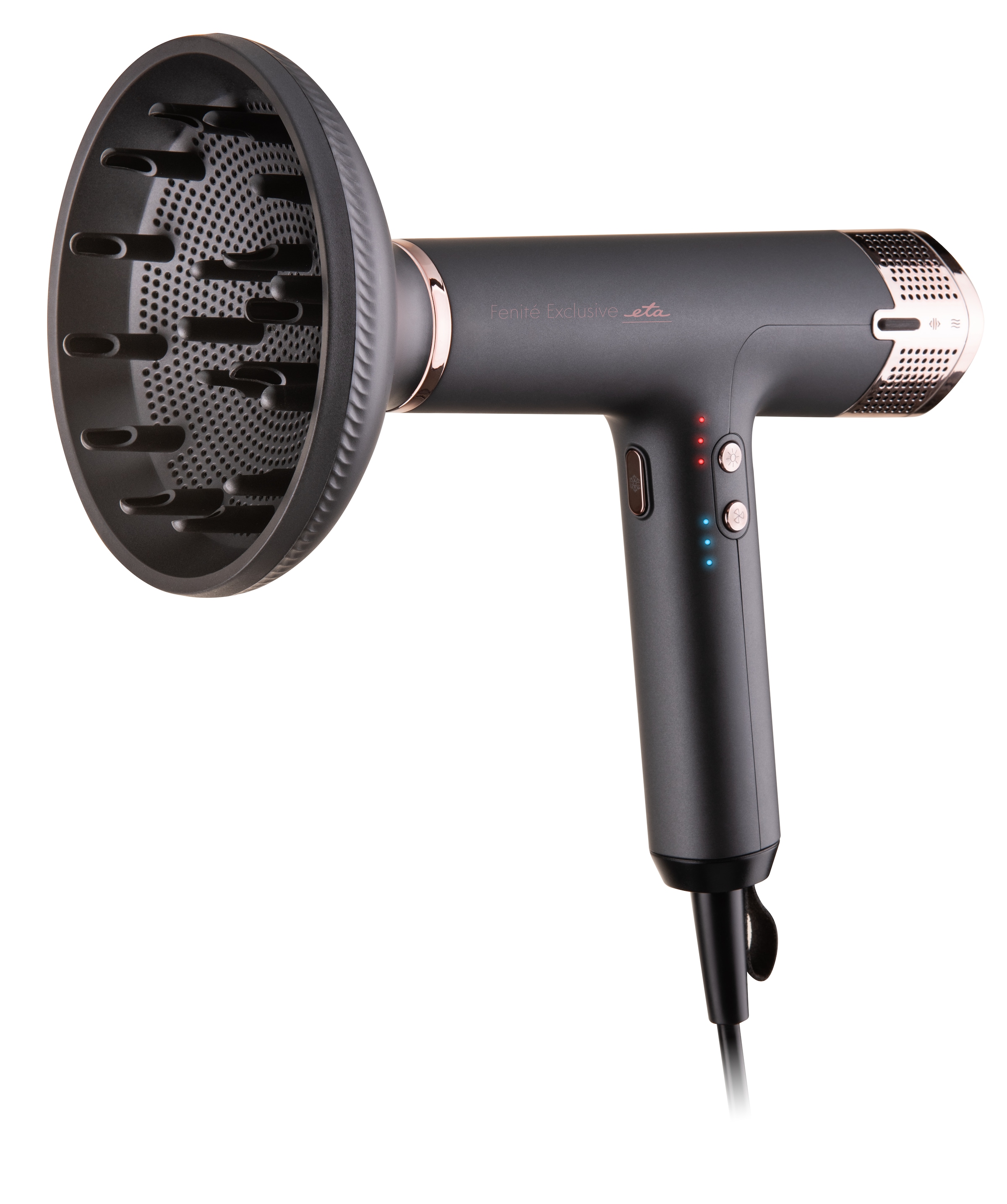 eta Ionic-Haartrockner »ETA Fenite Exclusive Haartrockne mit Ionisierung & Smart Heat Control«, 1600 W, 3 Aufsätze, Ultraleichter & leiser Föhn mit Ionisierung & 4 Luftstufen