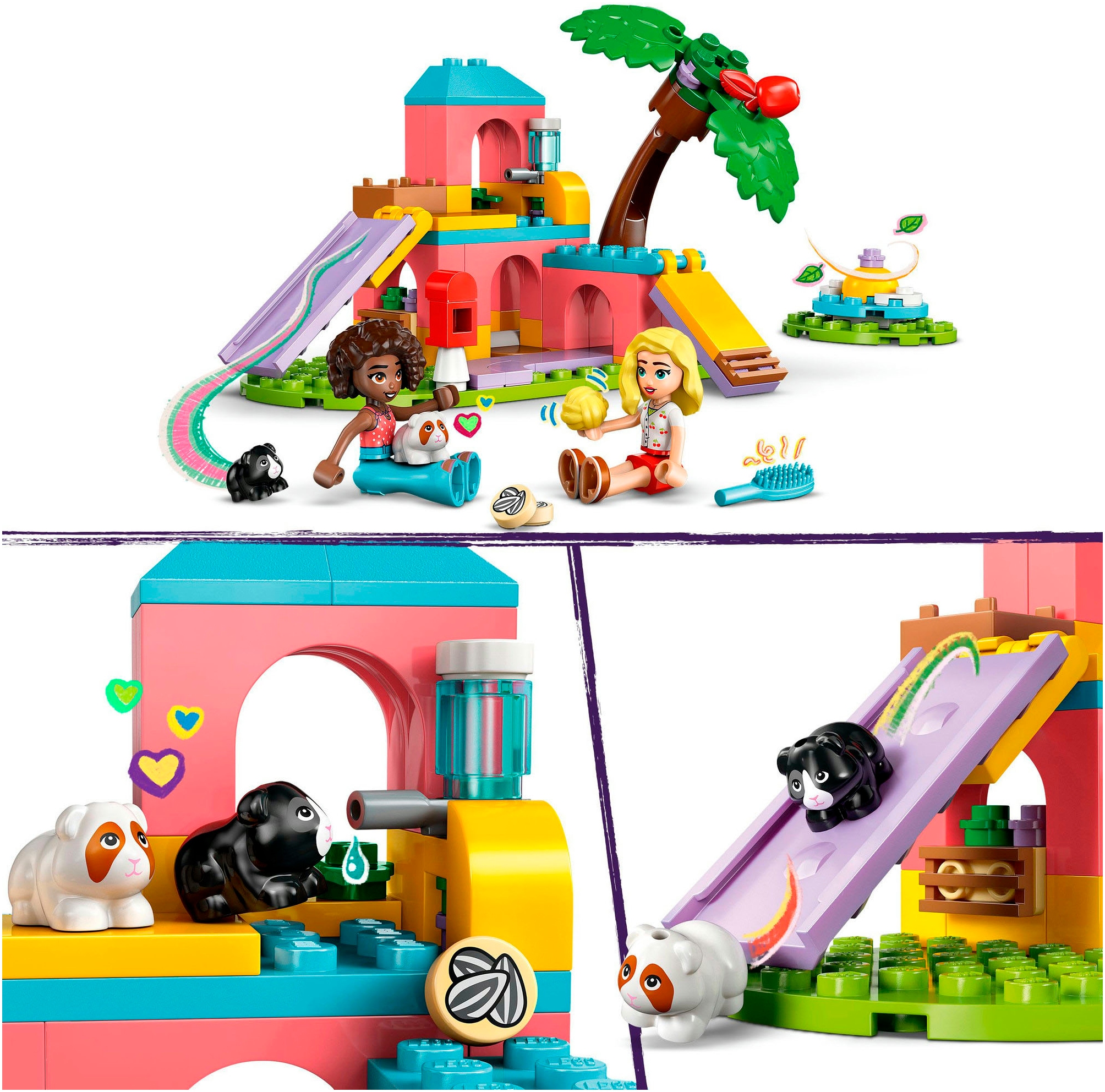 LEGO® Konstruktionsspielsteine »Meerschweinchen Spielplatz (42640), LEGO Friends«, (86 St.), Made in Europe