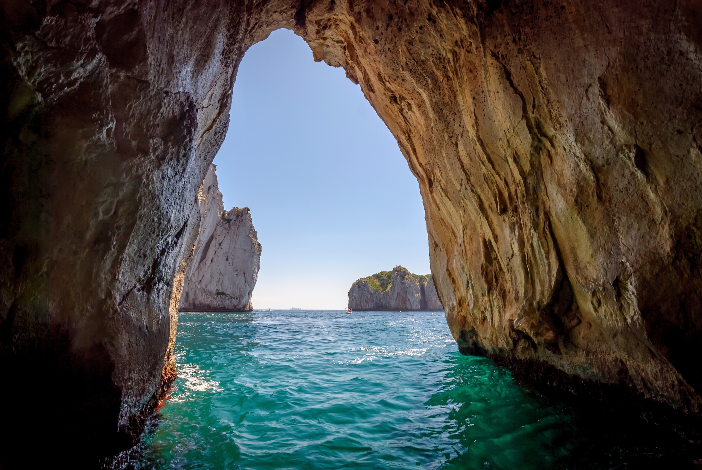 Papermoon Fototapete »Blue Grotto in Capri island« glatt günstig online kaufen