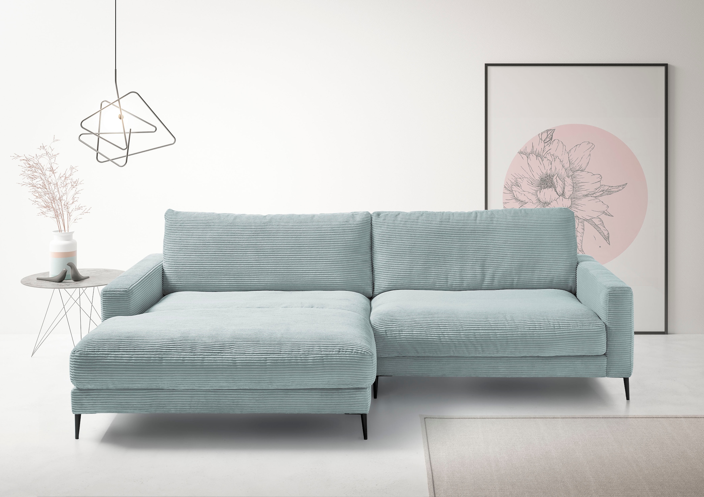 Home affaire Ecksofa »Downtown, B/T/H: 272/190/84 cm L-Form« weicher Sitzko günstig online kaufen