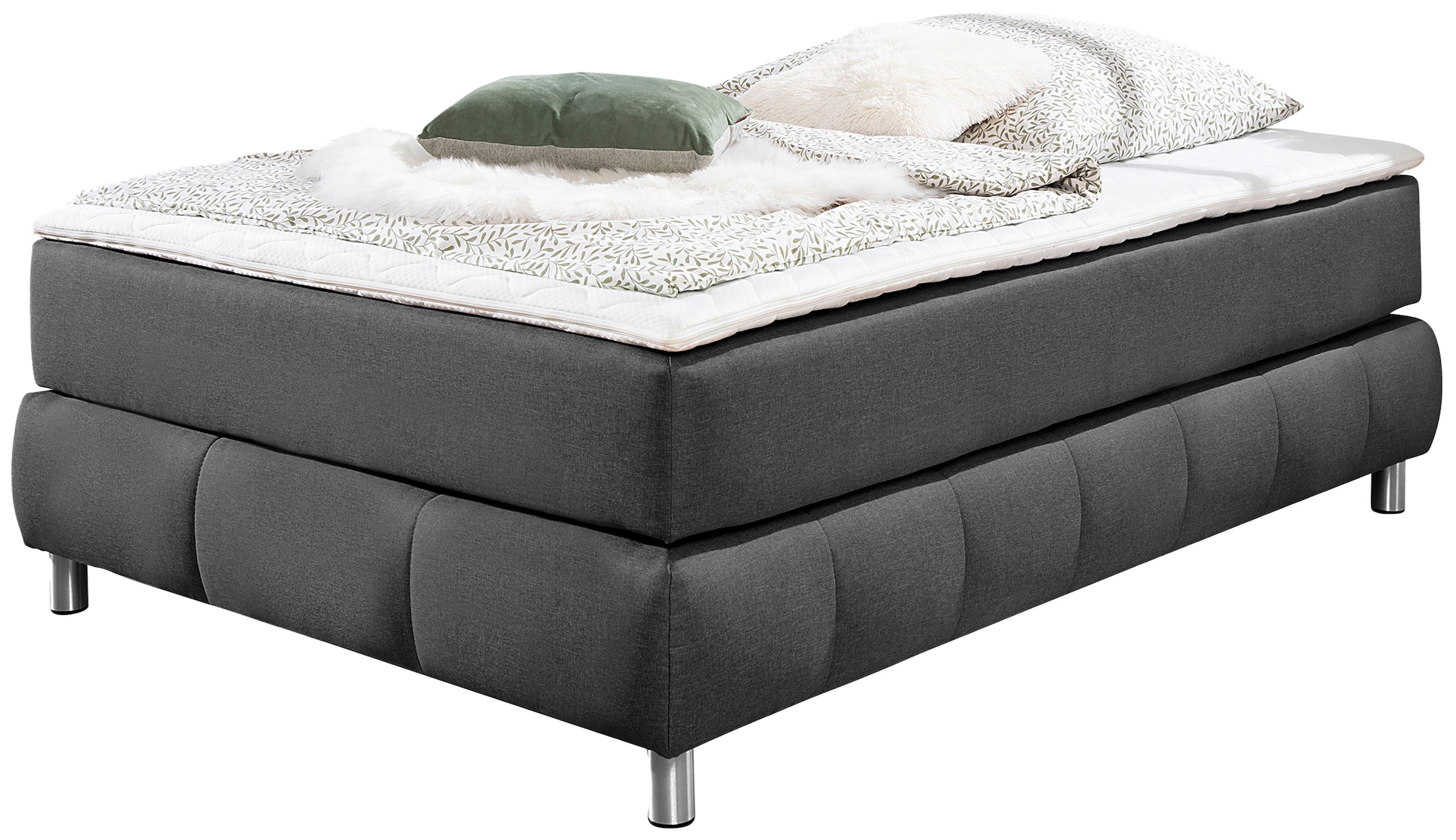 andas Boxspringbett »2« Ohne Kopfteil, inkl. Topper, auch in Überlänge 220 günstig online kaufen