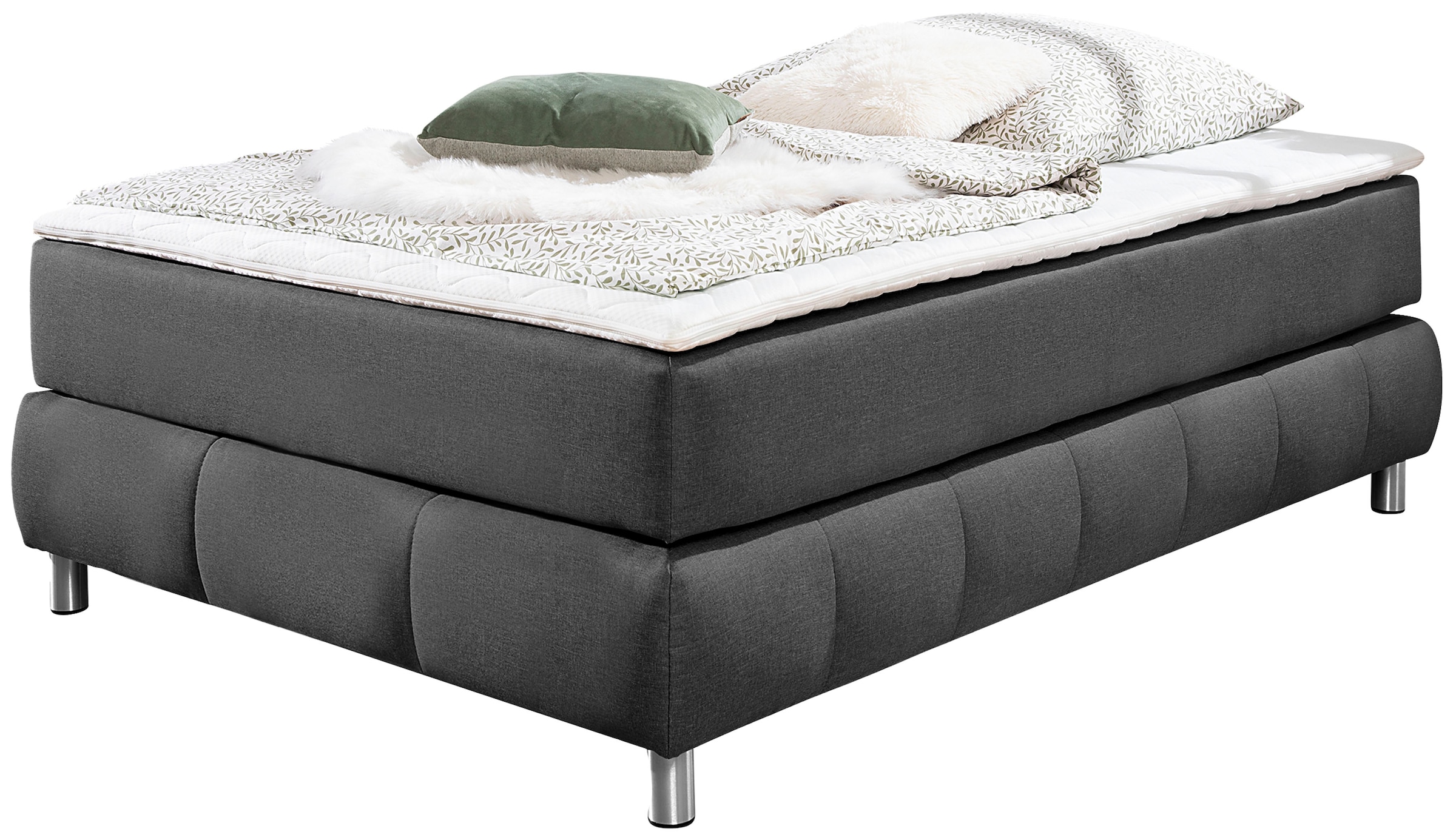 andas Boxspringbett "Salo", Ohne Kopfteil, inkl. Topper, auch in Überlänge günstig online kaufen