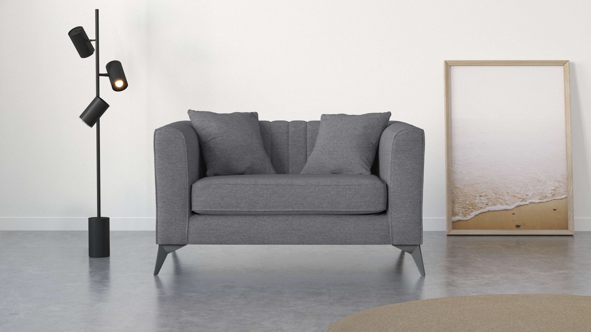 Places of Style Loveseat »MATTHEW Loungesessel, Maße B/T/H: 130/86/74 cm«, günstig online kaufen