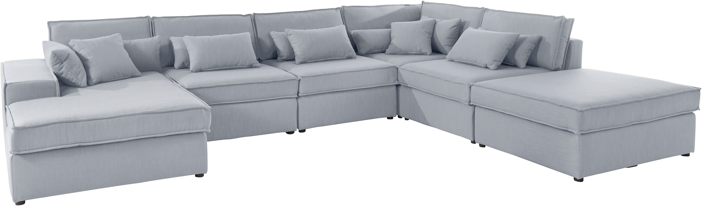 OTTO home Wohnlandschaft »Florid U-Form« 6 Teile, bestehend aus Modulen, vi günstig online kaufen