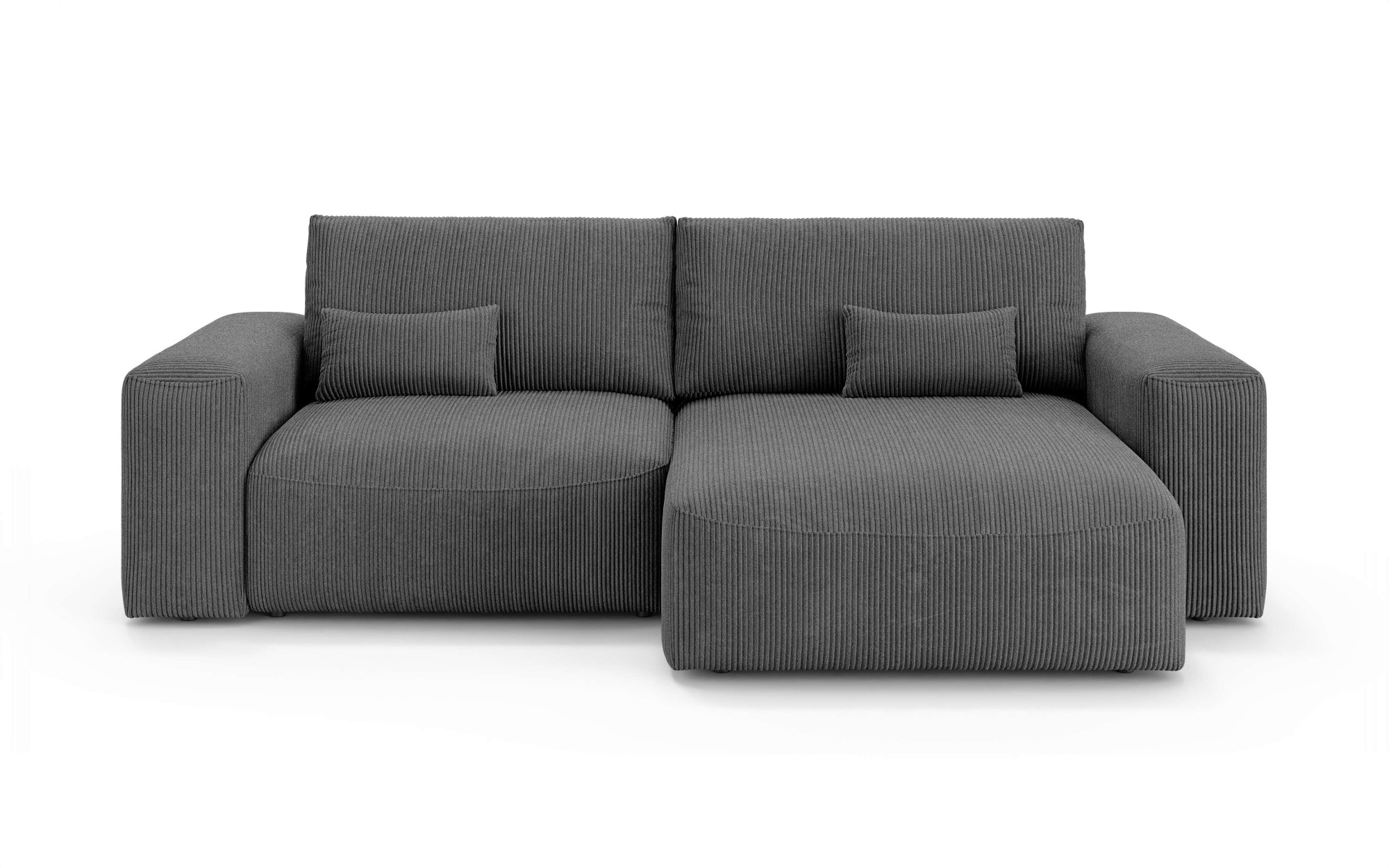 OTTO home Ecksofa »MATTS Schlafsofa mit Bettkasten, Maße B/T/H: 265/159/89 cm«, L-Form mit Recamiere rechts oder links, hoher Sitzkomfort