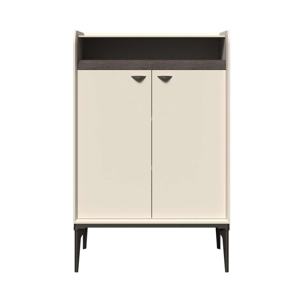 INOSIGN Highboard »Sofy  Sideboard, Kommode, Anrichte, Schrank« UV lackiert, Soft Close Funktion, Metallgestell in Anthrazit Dekor