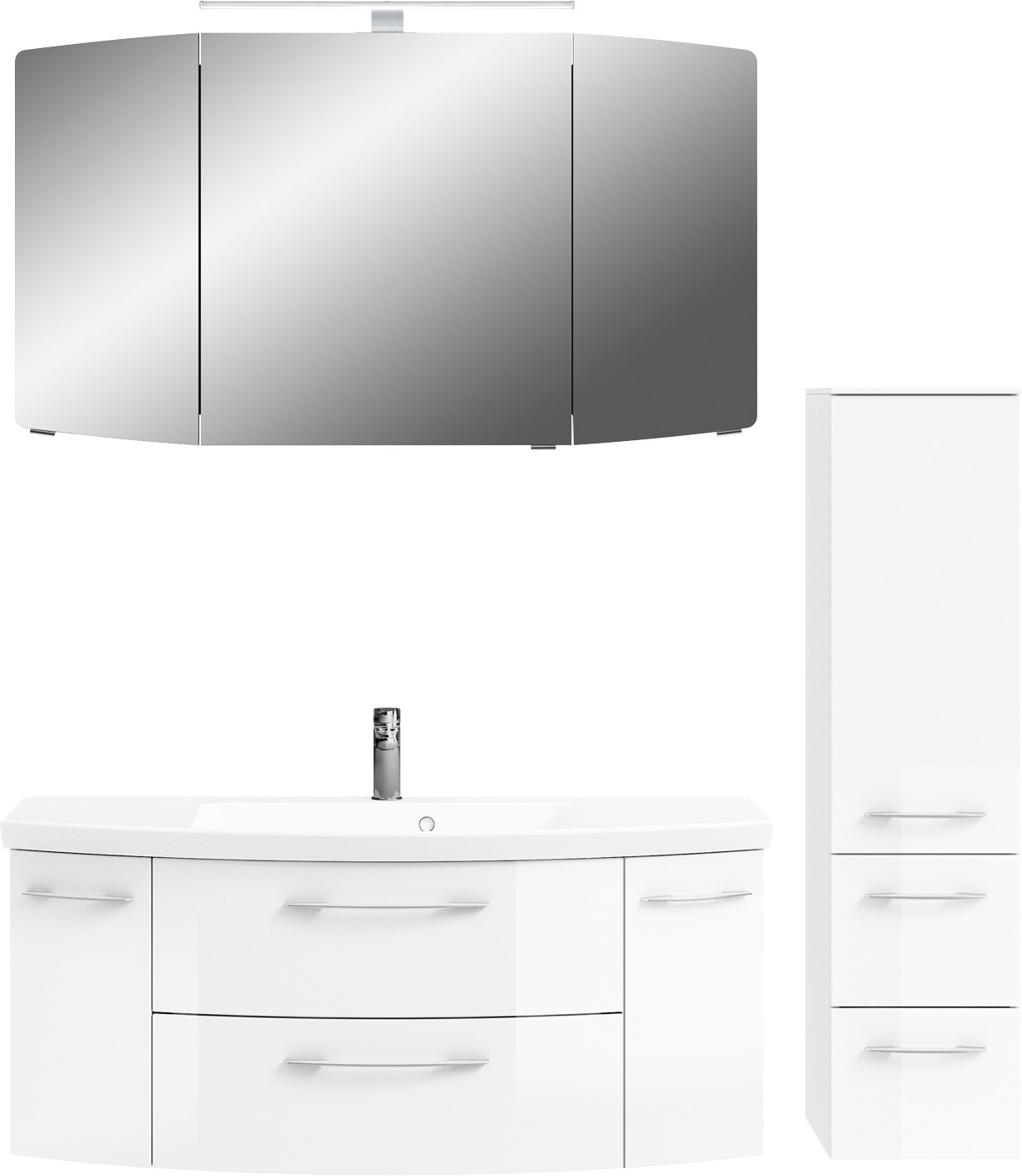 Saphir Badmöbel-Set »Cassca Sprint 3-teilig Mineralmarmor-Waschtisch mit LE günstig online kaufen