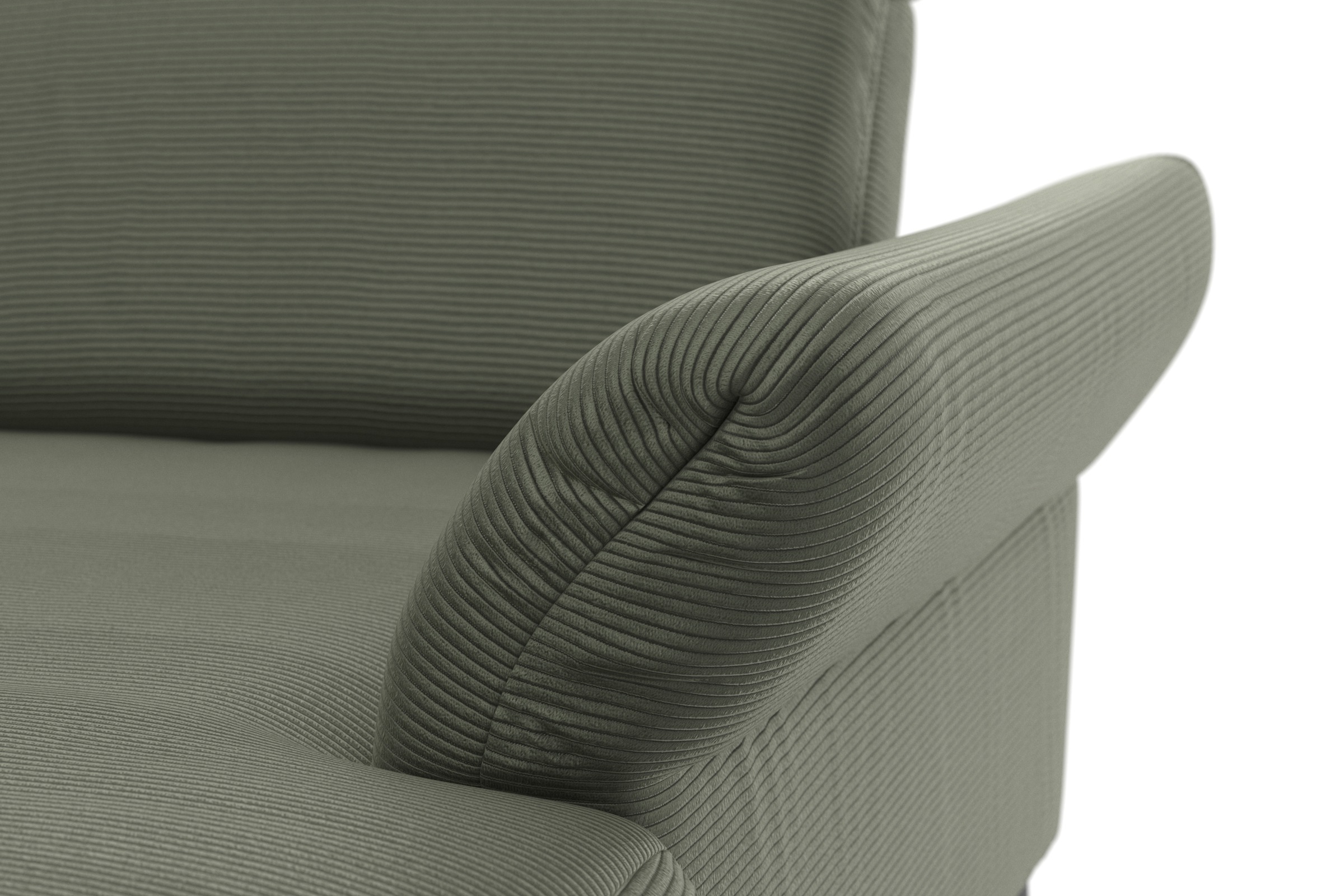 INOSIGN Ecksofa »Coco L-Form«, Sitztiefen-, Arm- und Kopfteilverstellung, Cord-Bezug, Fußhöhe 15 cm