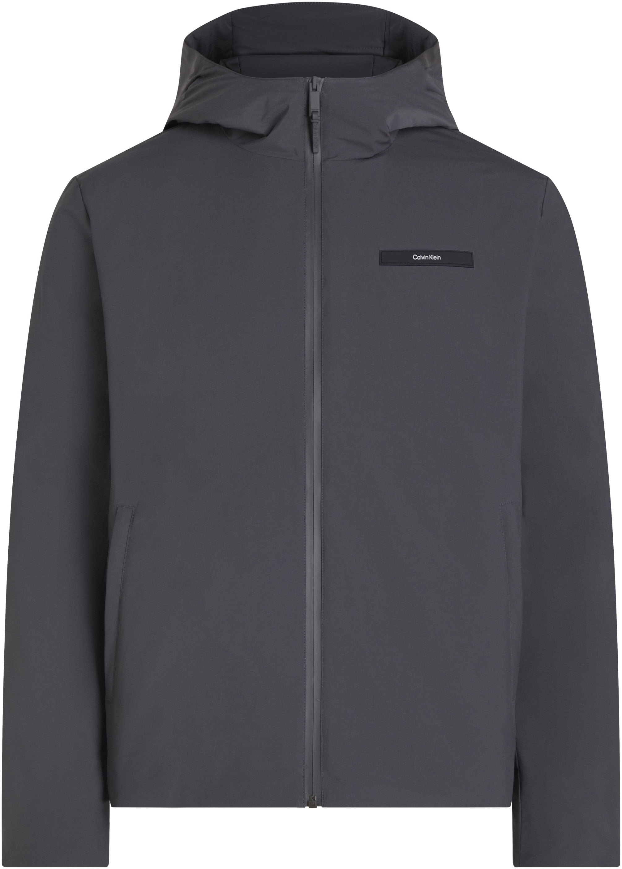 Calvin Klein Outdoorjacke »TECHNICAL NON-QUILT JACKET HOOD«, mit Kapuze, mit Logoprint