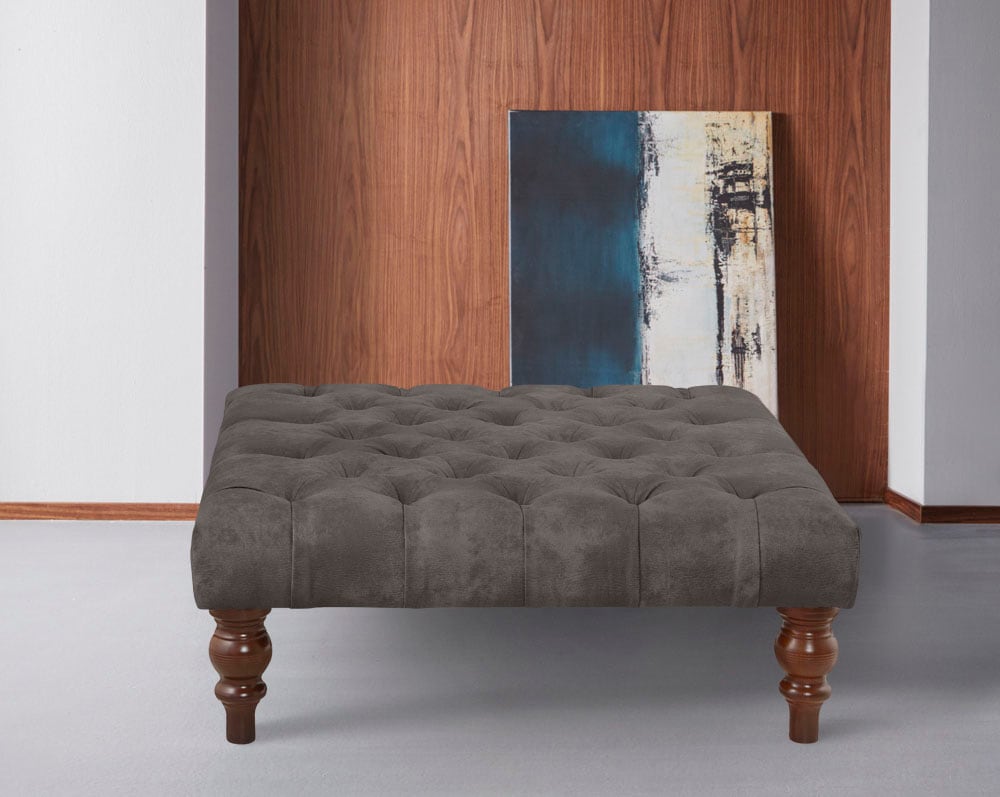 Home affaire Polsterhocker »Chesterfield«, mit Knopfheftung, auch in Leder
