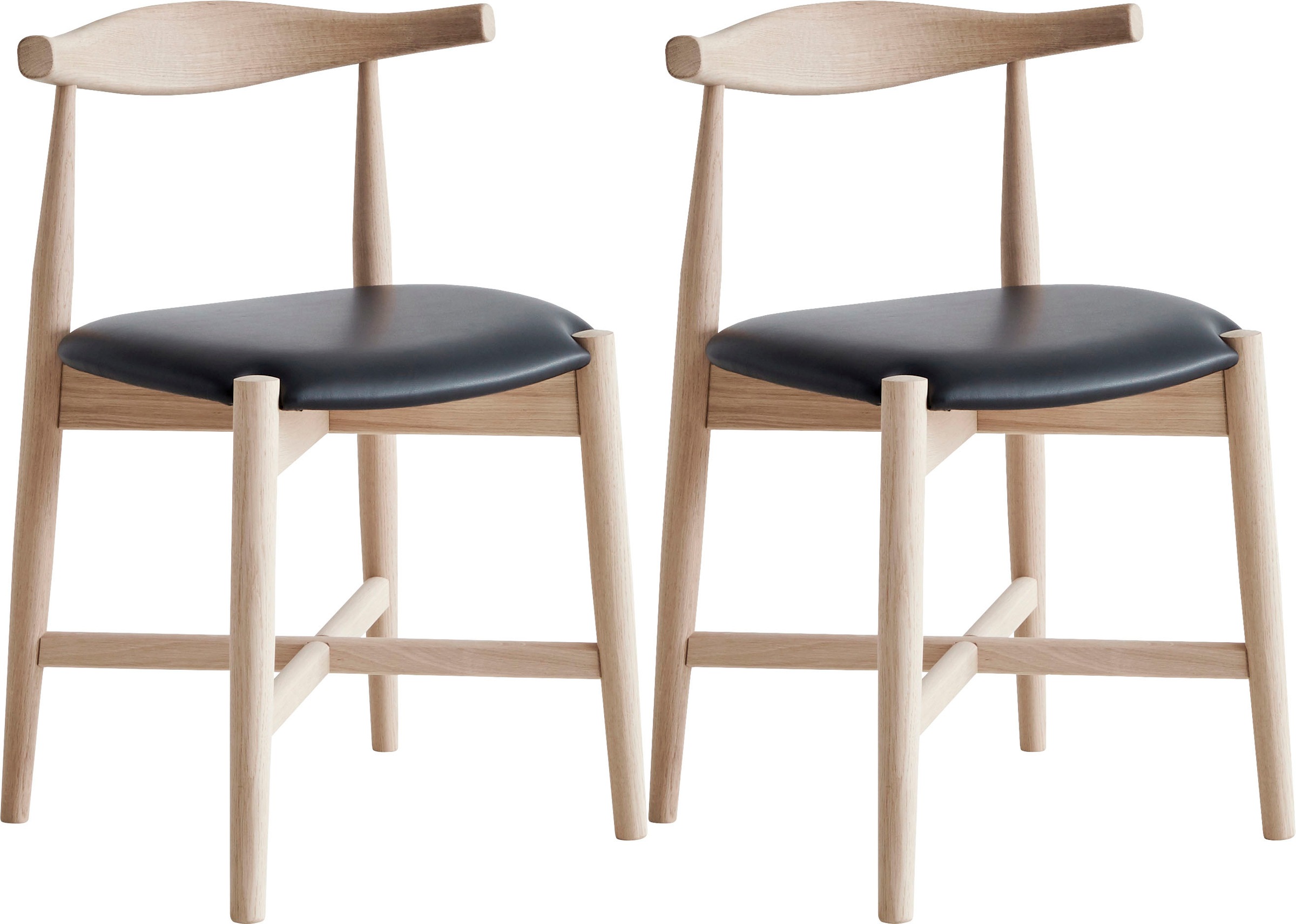 Hammel Furniture Holzstuhl »Findahl by Hammel Dora« (Set) 2 Stk. Leder Mass günstig online kaufen