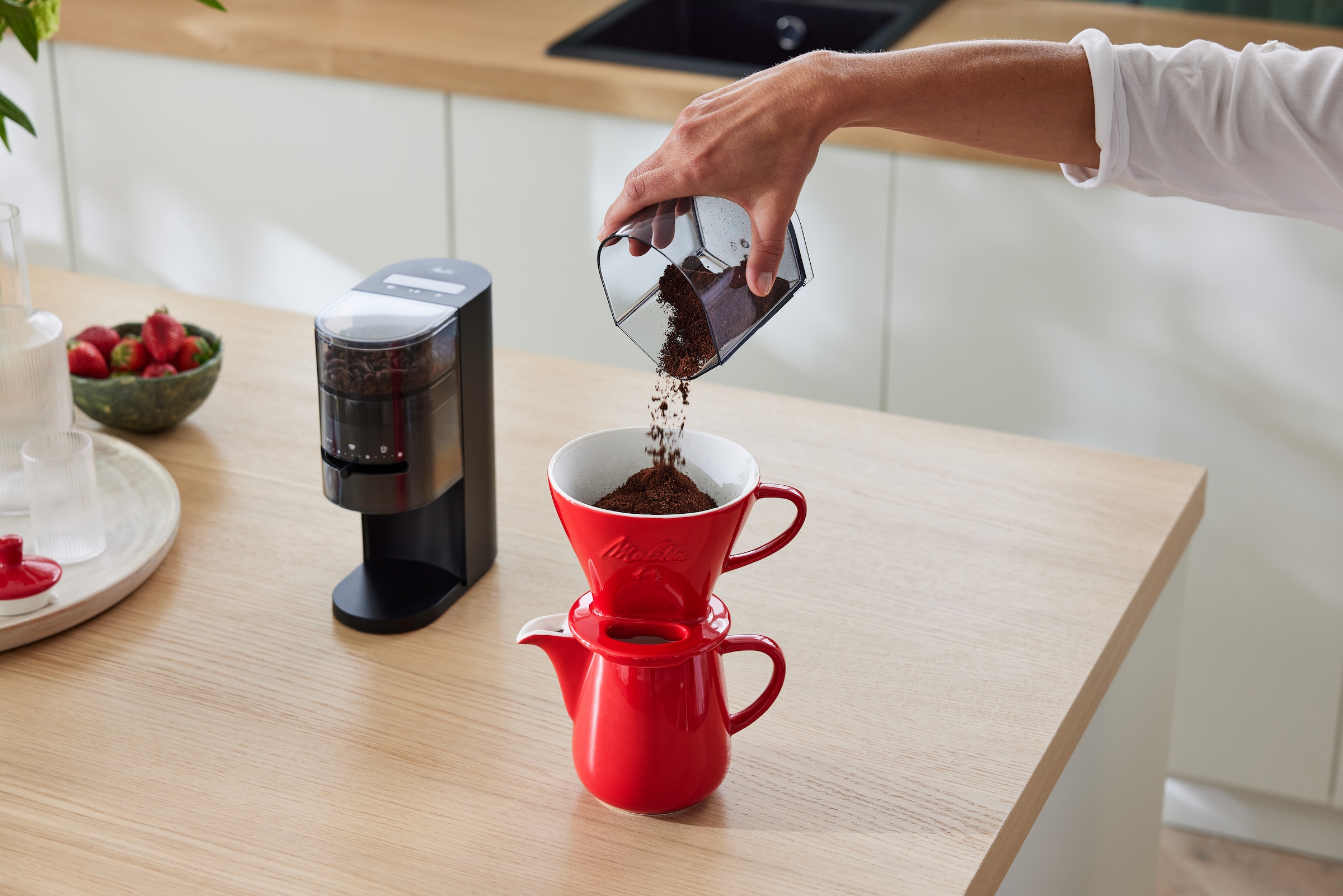 Melitta Kaffeemühle »Melitta® Linea Kaffeemuehle  1032-01« 170 W Kegelmahlwerk 100 gBohnenbehälter