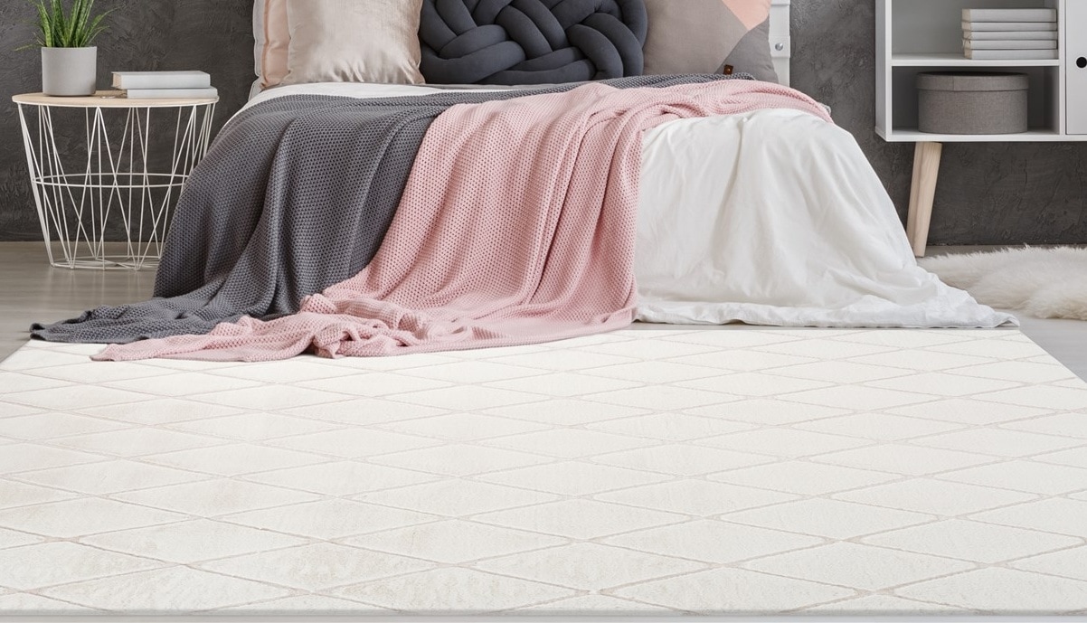 calo-deluxe Teppich »Jardan-2000«, rechteckig, 20 mm Höhe, besonders weich durch Microfaser, Rauten-Design